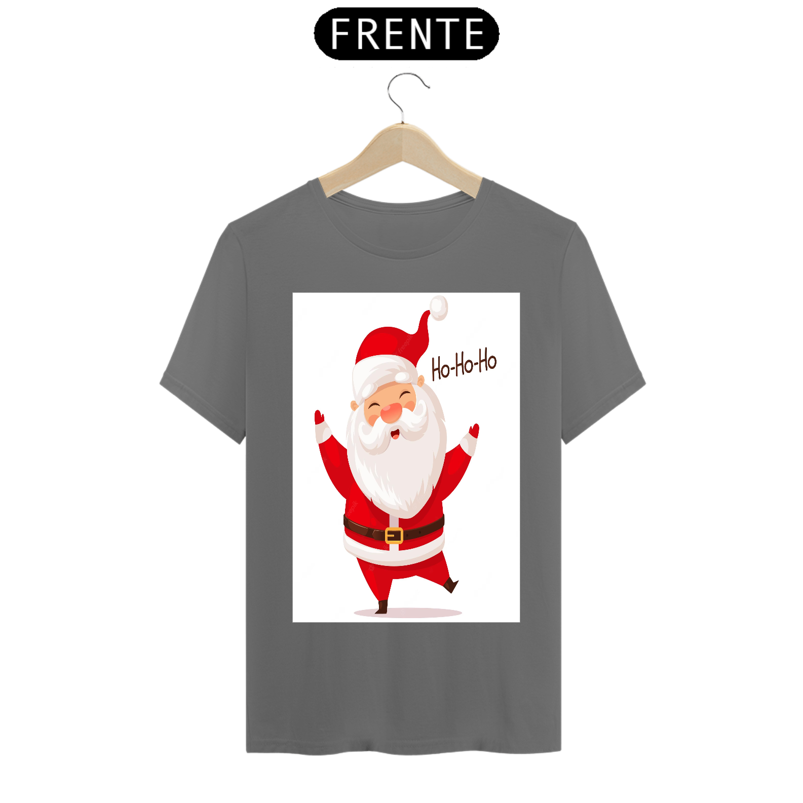 camisa com estampa de papai noel