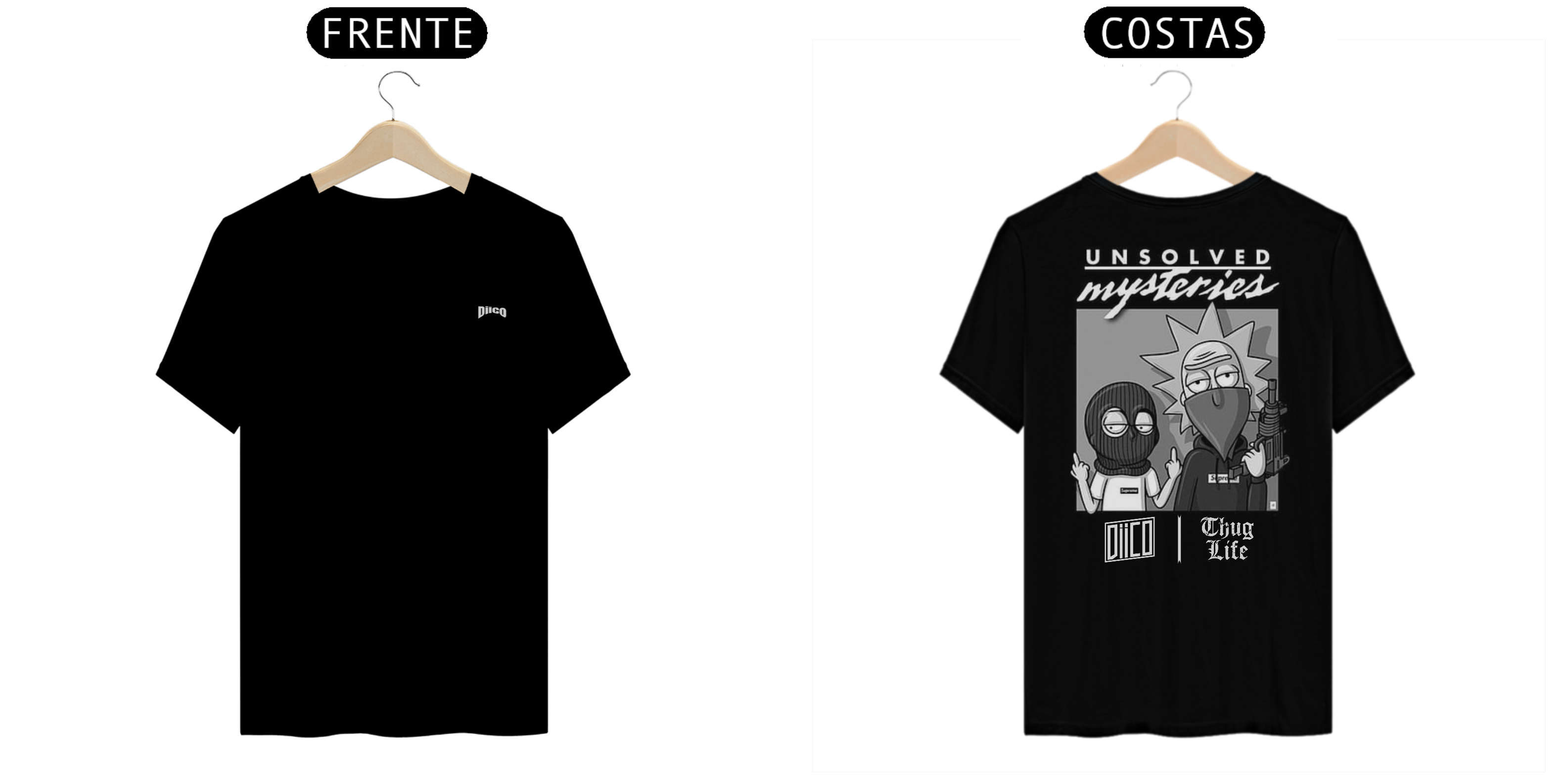 Camiseta Diico Rick and Morty Thug Life