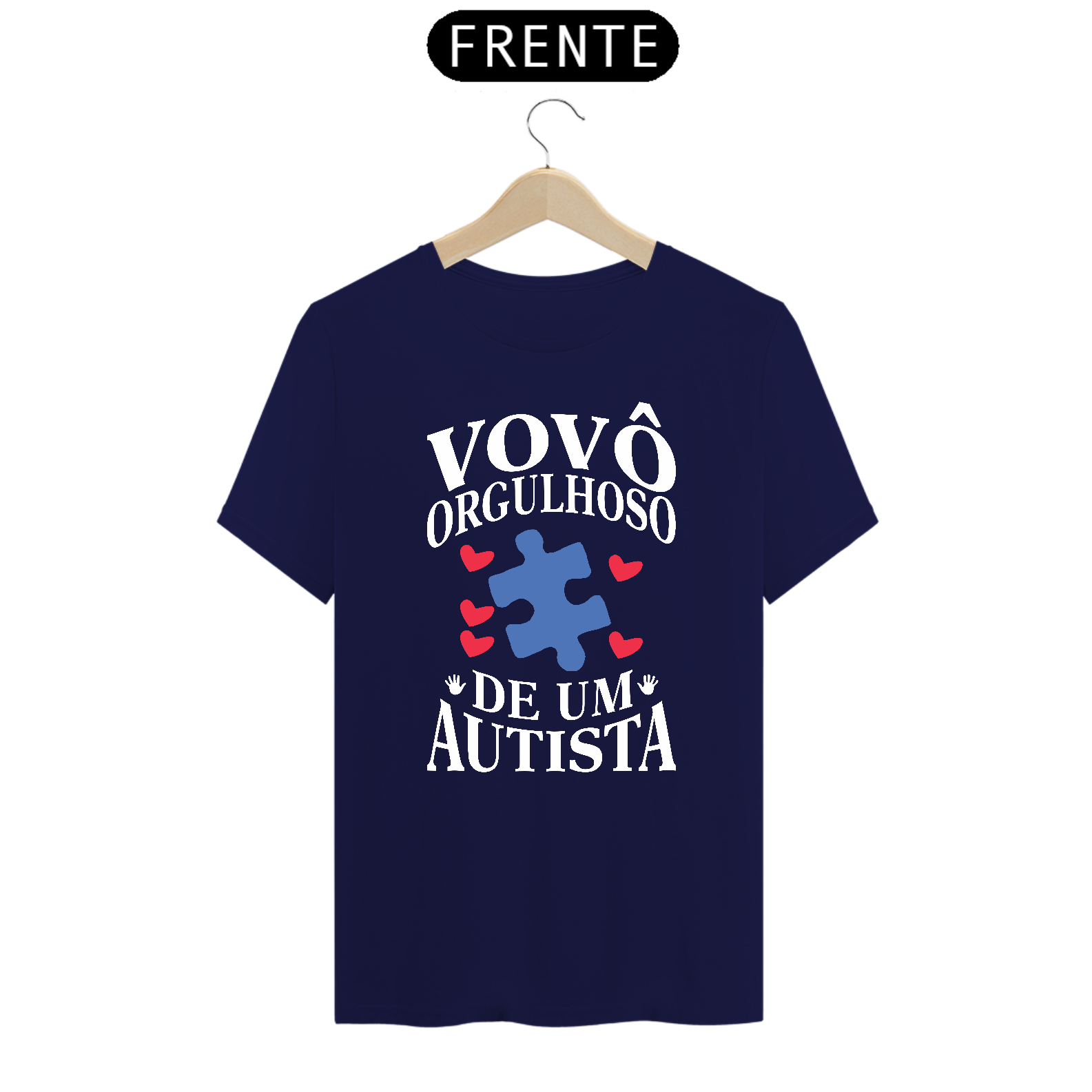 T-shirt - autismo (vovõ orgulhoso de um autista)