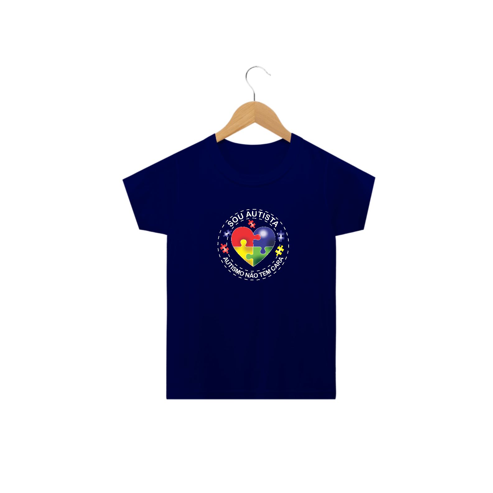 T-shirt Infantil - autismo (Sou autista, autismo não tem cara)