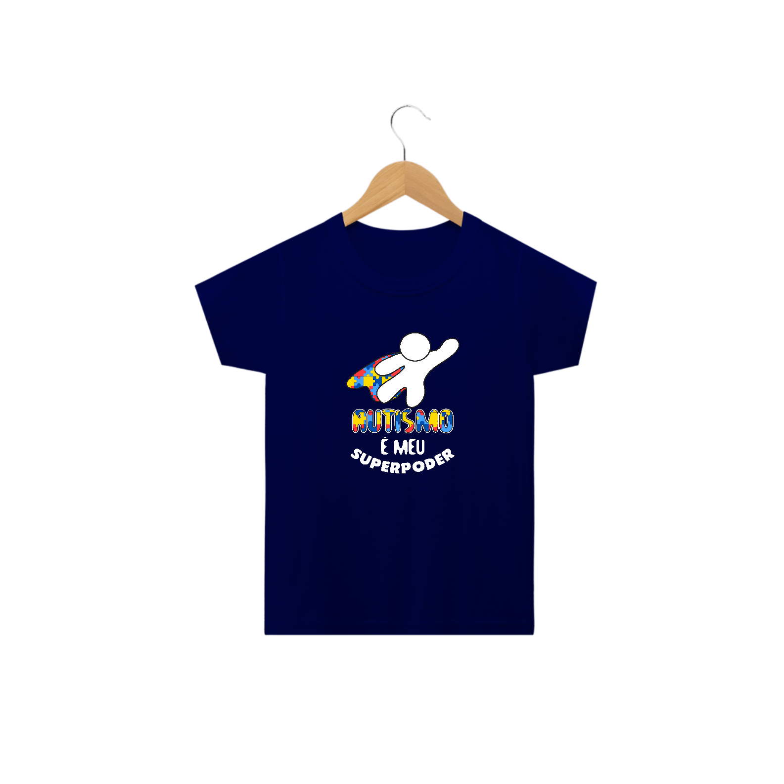 T-shirt Infantil - autismo (Autismo é meu superpoder)