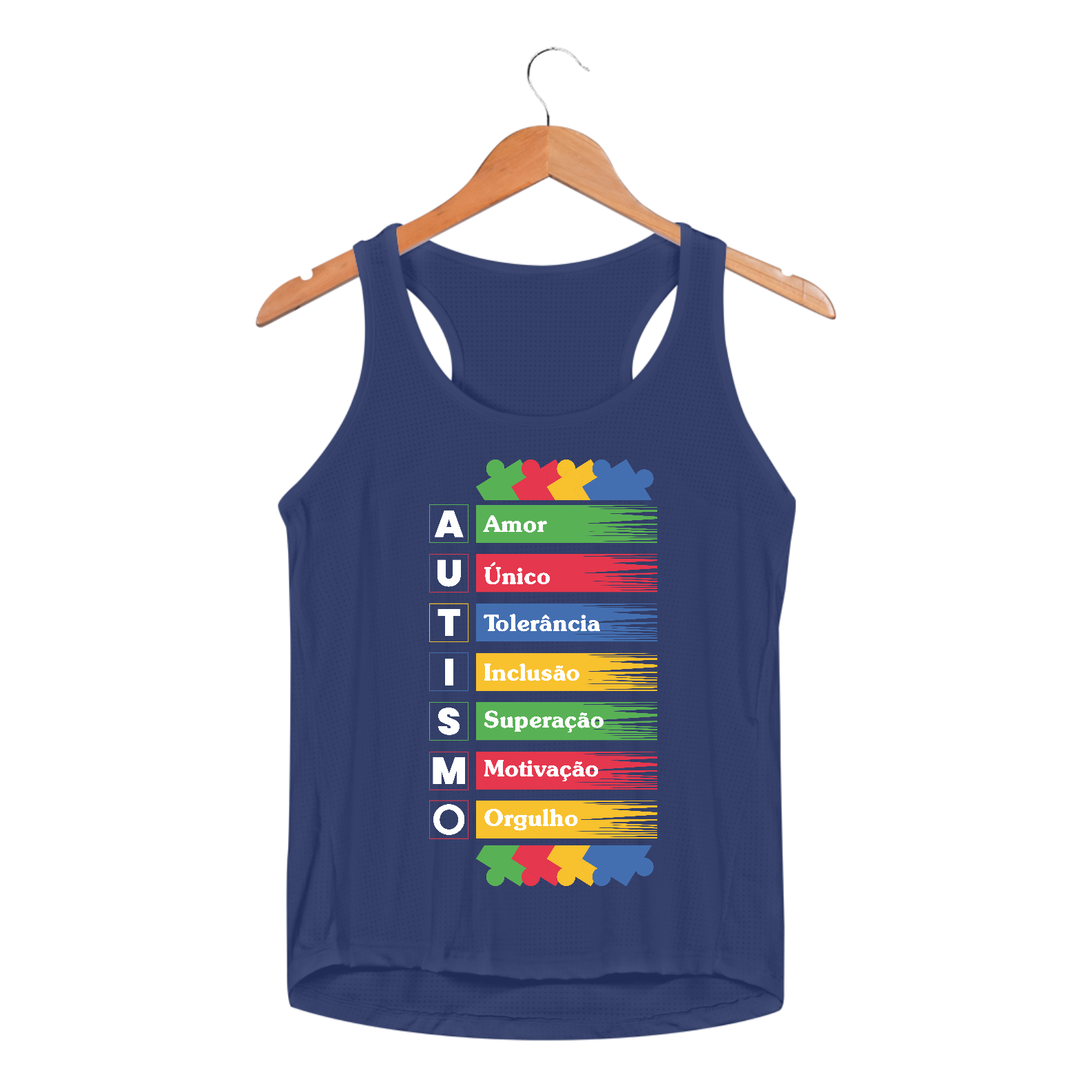 Regata Fem UV Dry - autismo (amor, unico, tolerancia, inclusão, superação, motivação, orgulho)