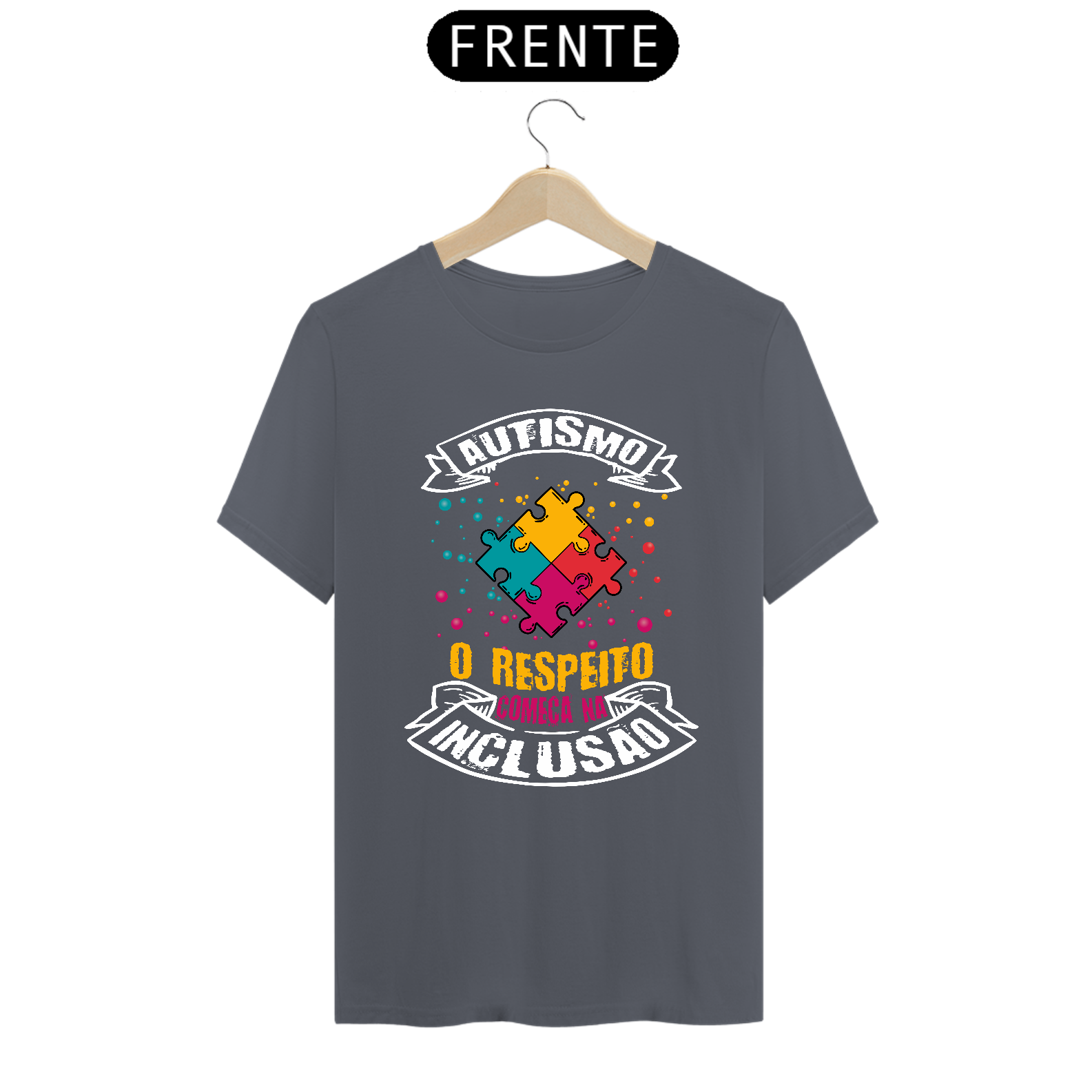 Nome do produto: T-shirt - autismo (Autismo, o respeito começa na inclusão)