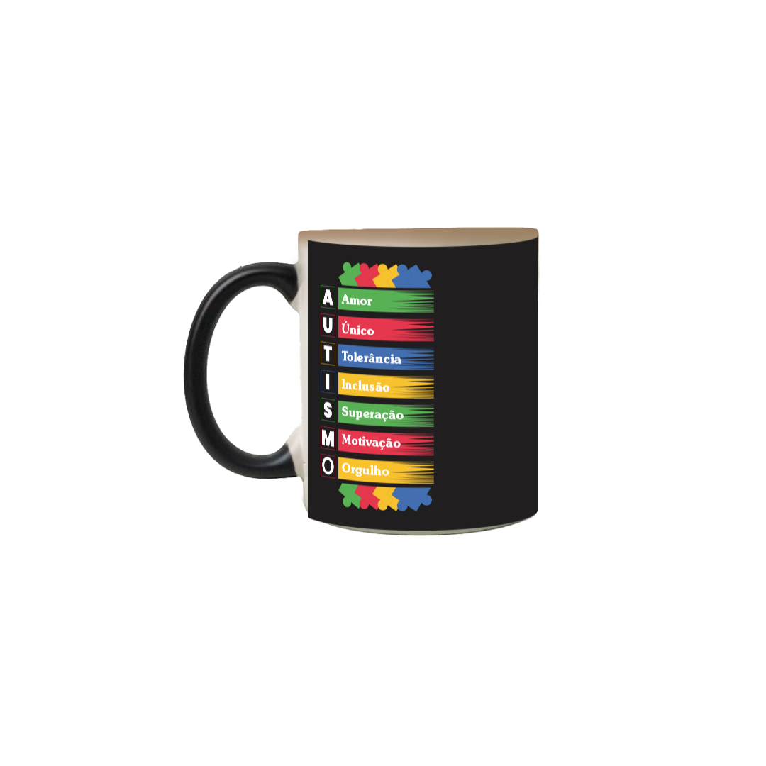 Caneca Mágica (amor, unico, tolerancia, inclusão, superação, motivação, orgulho))