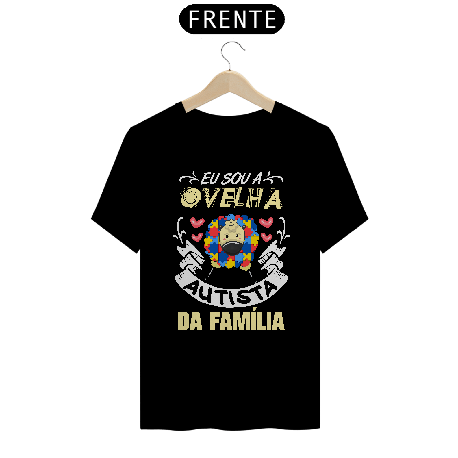 T-shirt - autismo (eu sou a ovelha autista da família)