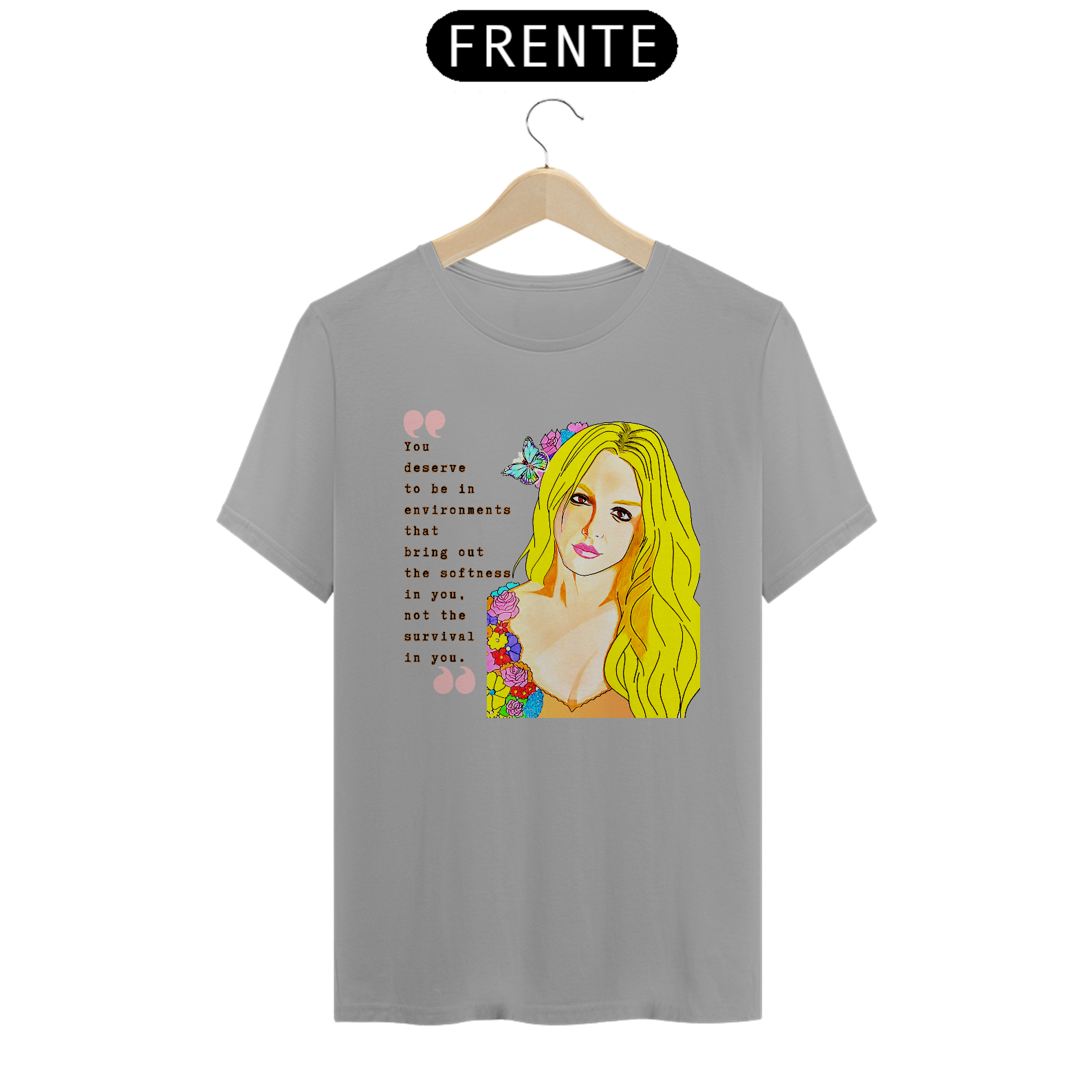 Camiseta Fandom Quality - Britney and Quote - Cores Claras