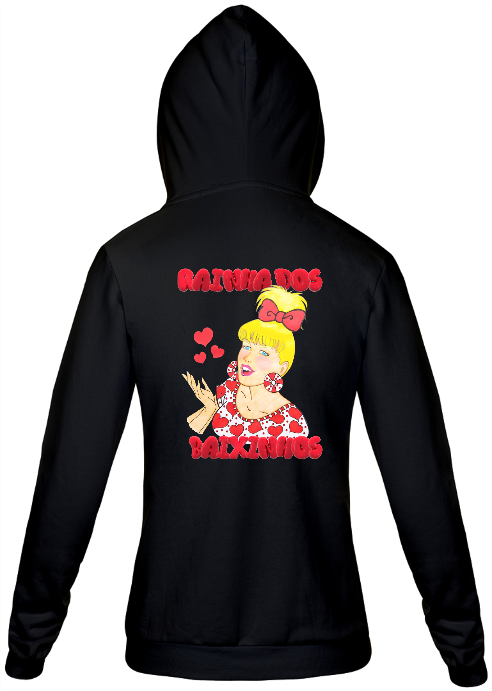 Moleton Com Zíper e Capuz - Rainha Coraxões