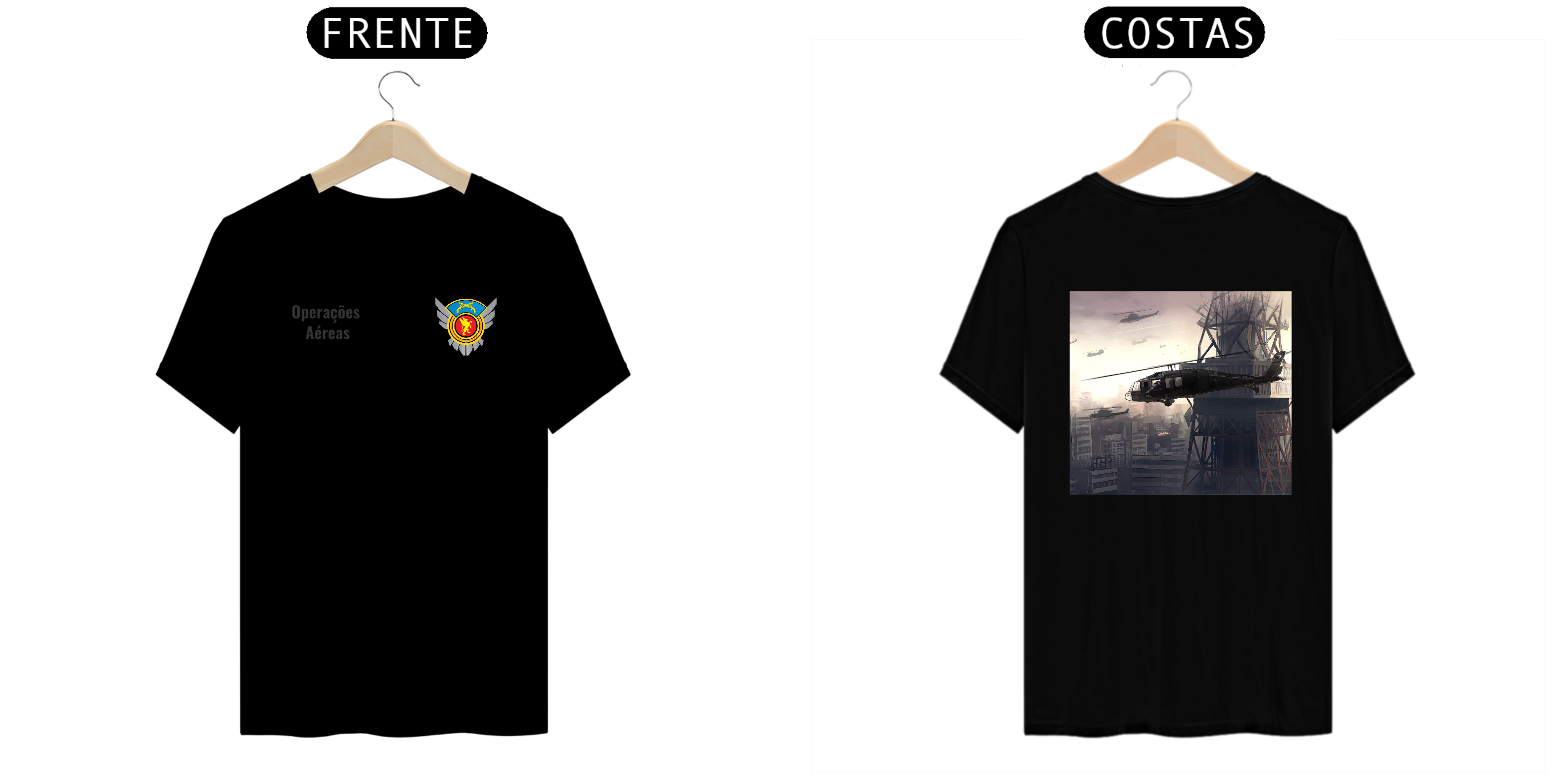 Camiseta Operações Aéreas Preta 