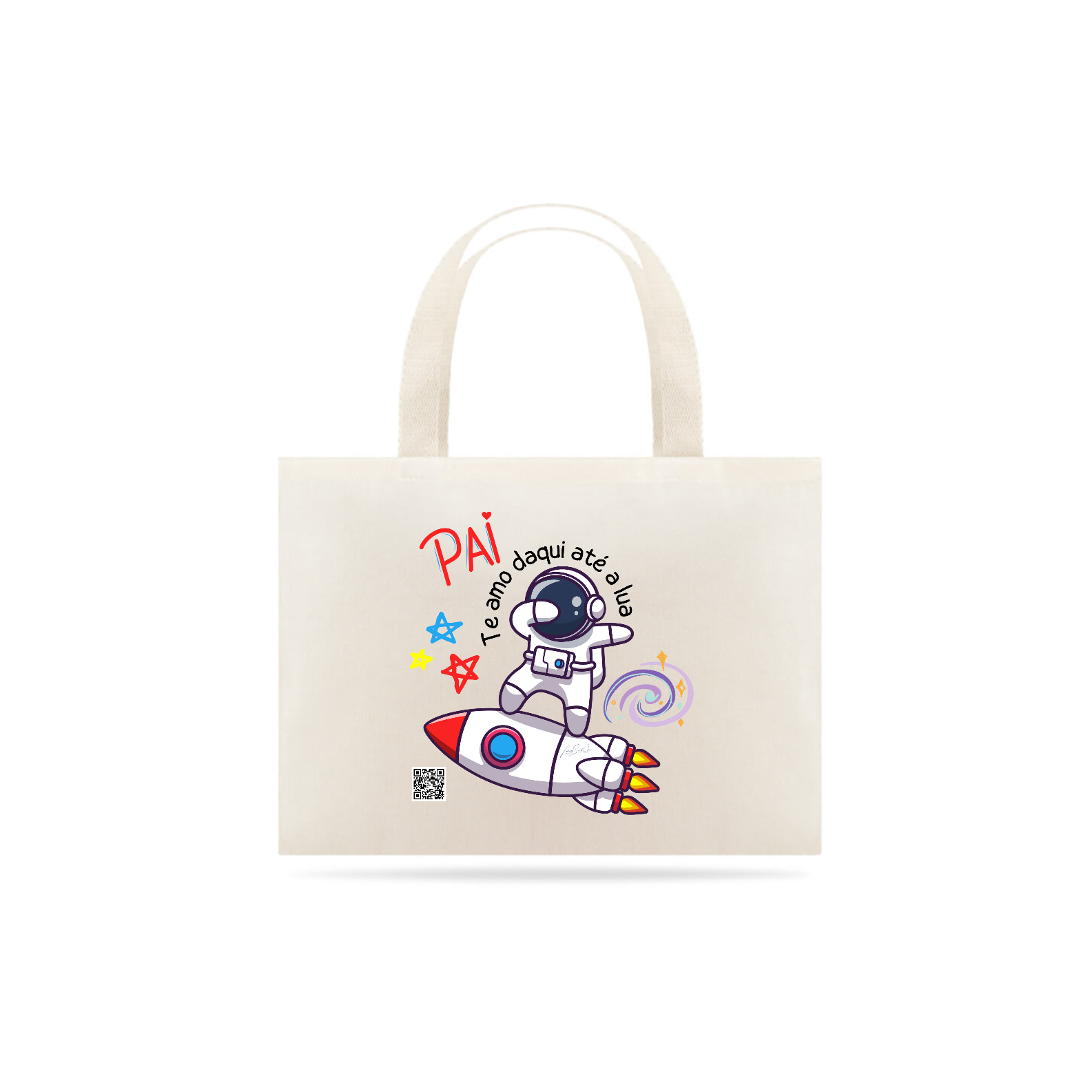 Eco Bag Grande Pai te amo até a lua Mind7Conde