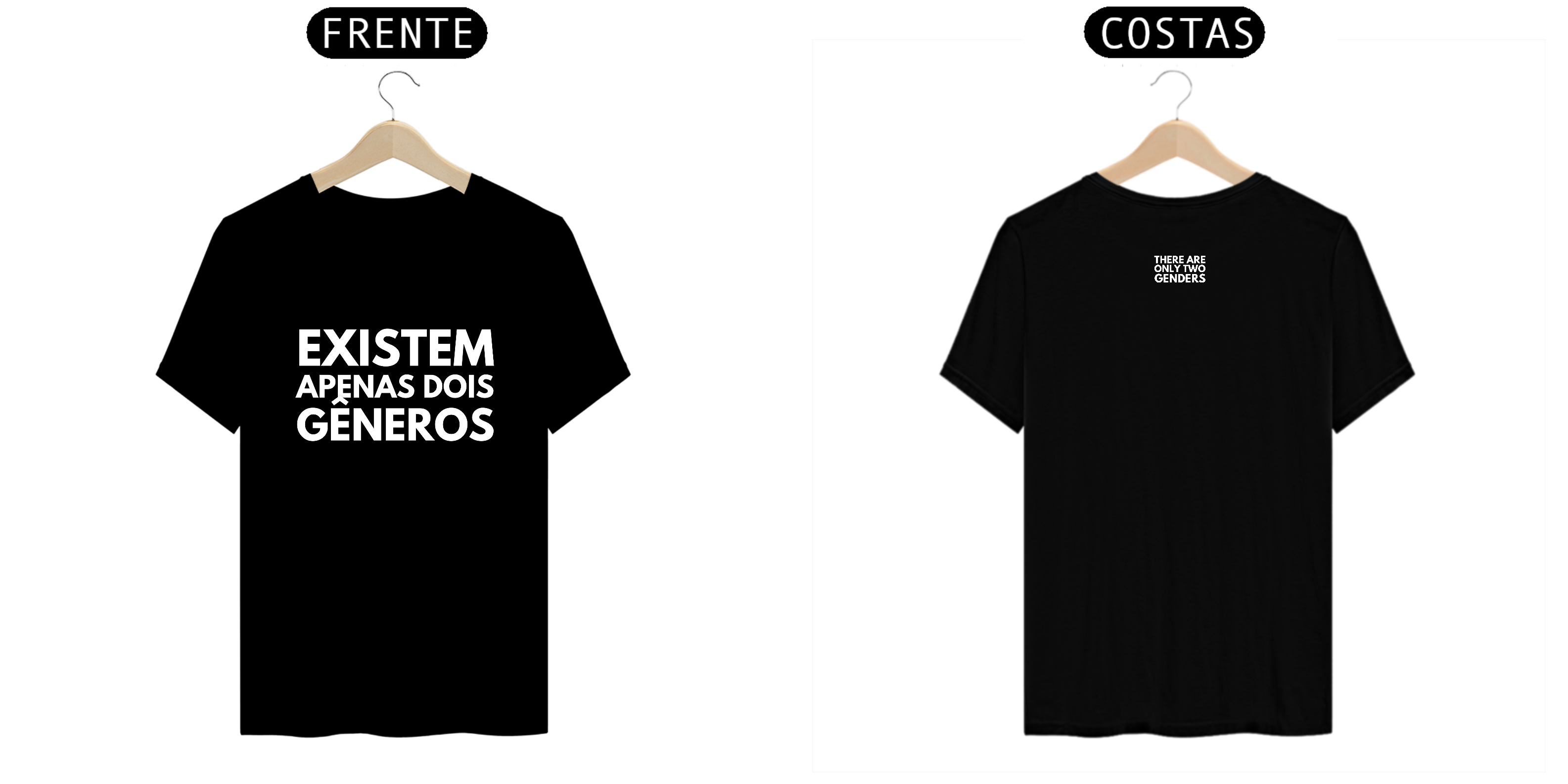T-shirt Prime Existem Apenas Dois Gêneros