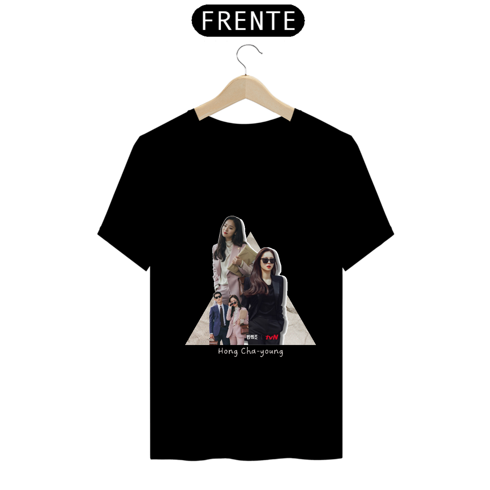 Nome do produto: T-shirt Vincenzo Hong Cha Young Preto/Cinza