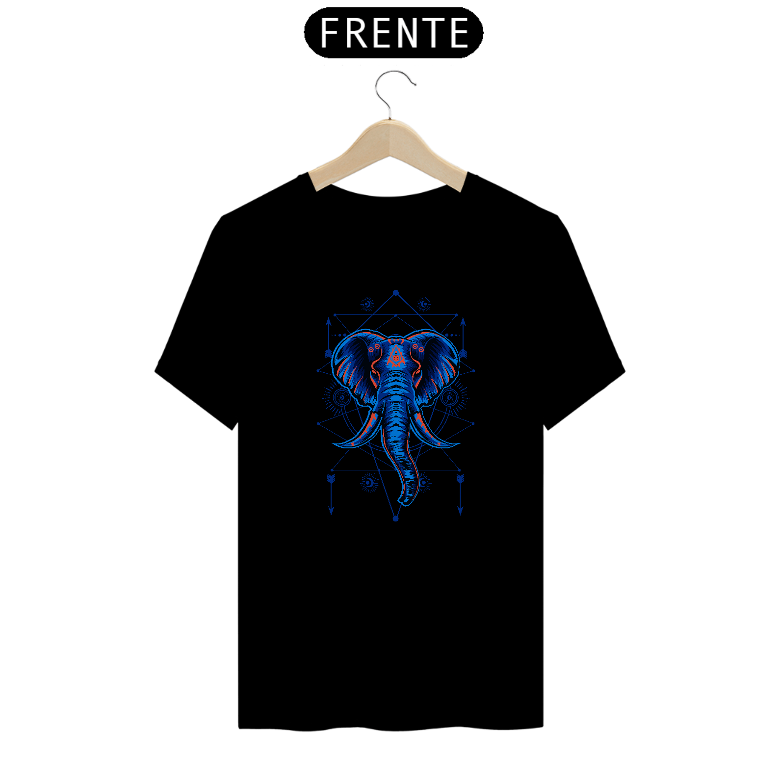  Camiseta - Elefante azul