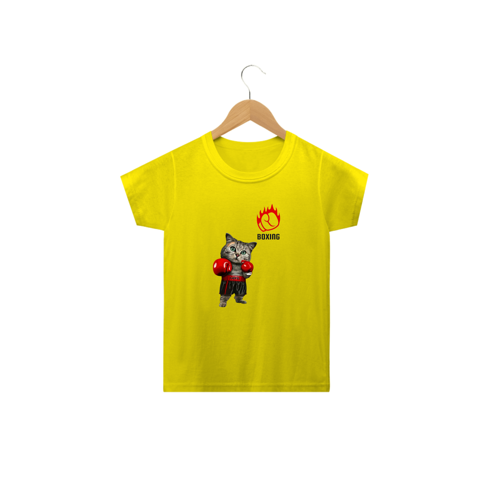 CAMISA INFANTIL GATO BOXING (10 a 14)