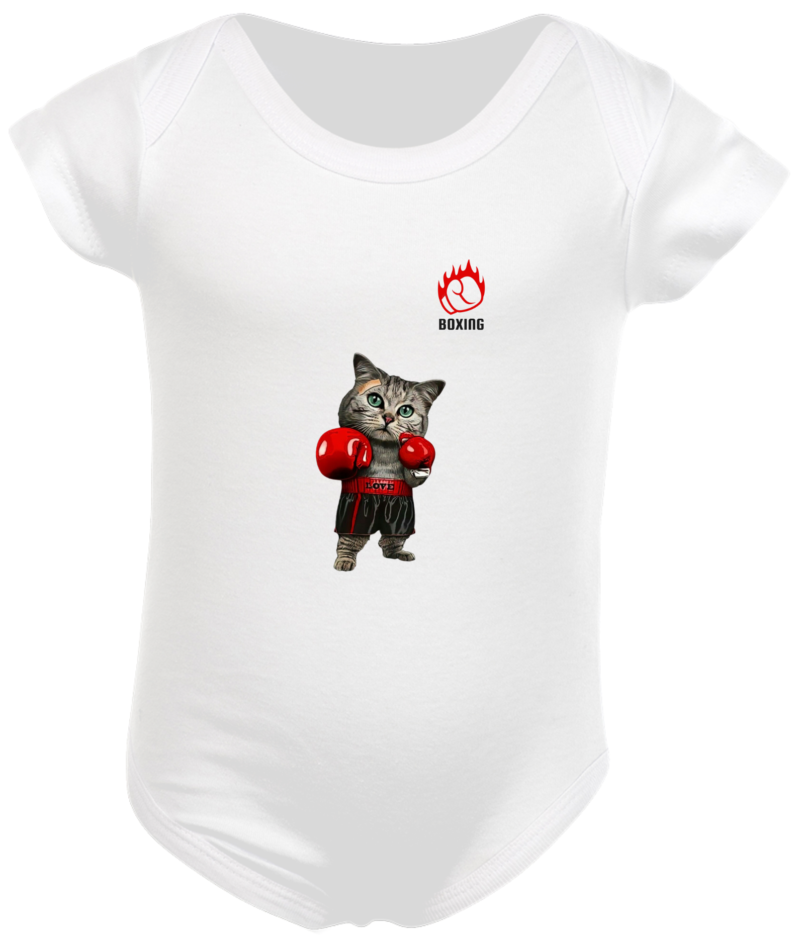 CAMISA INFANTIL GATO BOXING (2 A 8)