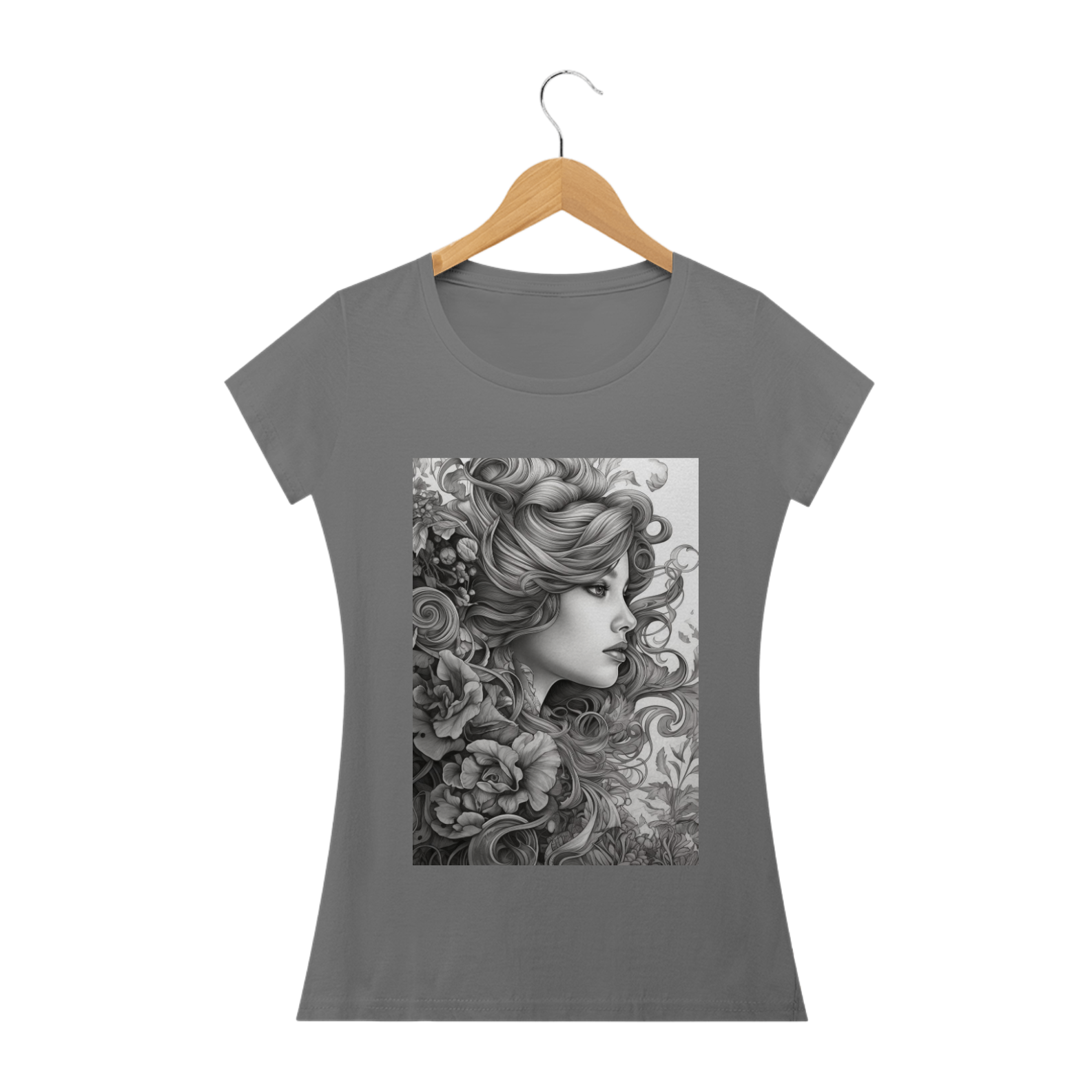 CAMISA FEMININA PERSONALIZADA FLORAL