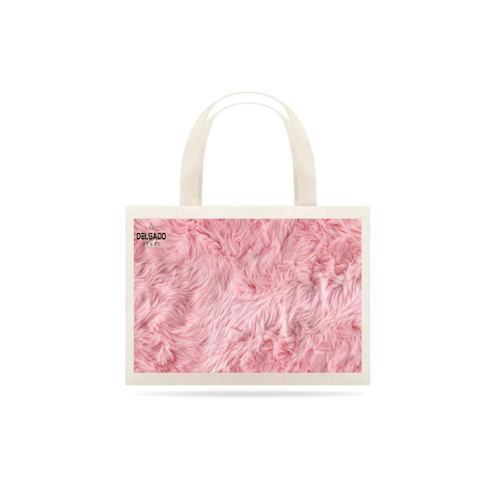 SACOLA GRANDE ROSA DE LÃ