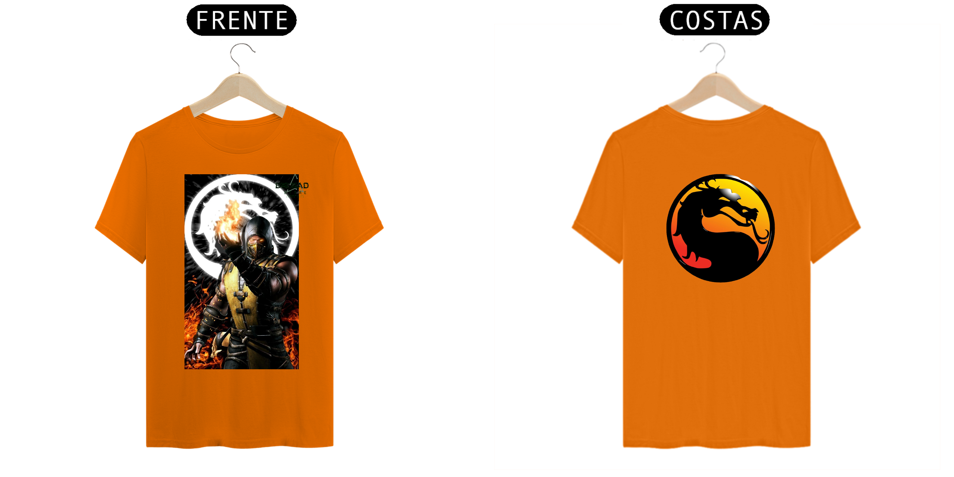 CAMISA MASCULINA SCORPION MORTAL KOMBAT 