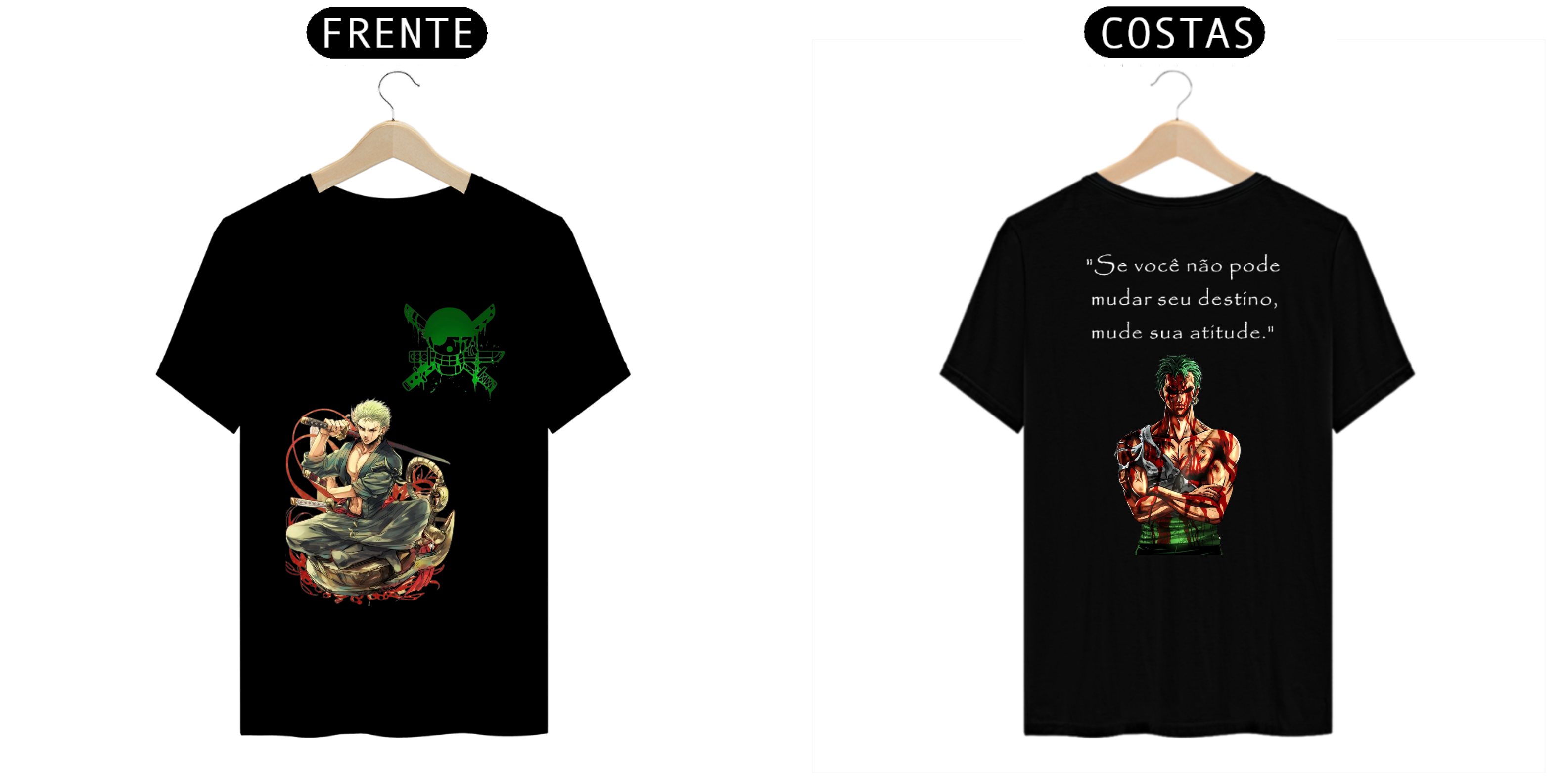 CAMISA MASCULINA RORONOA ZORO ALFA