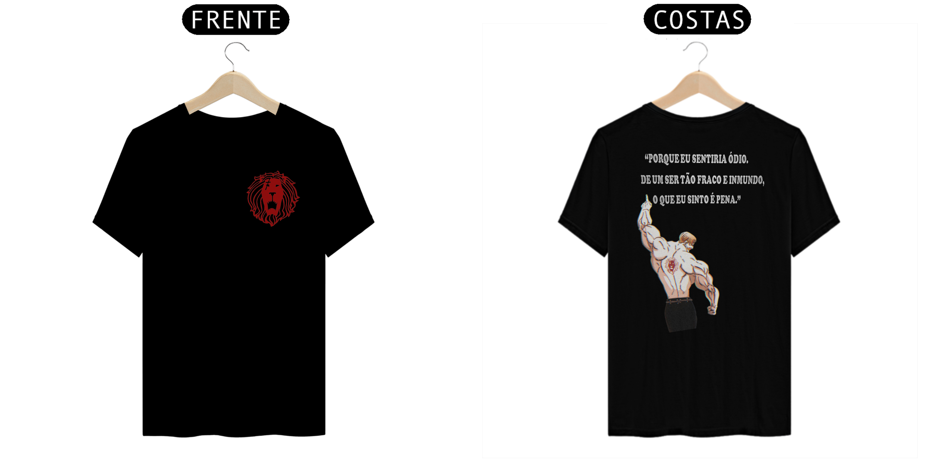 CAMISA MASCULINA ESCANOR O PECADO DO ORGULHO