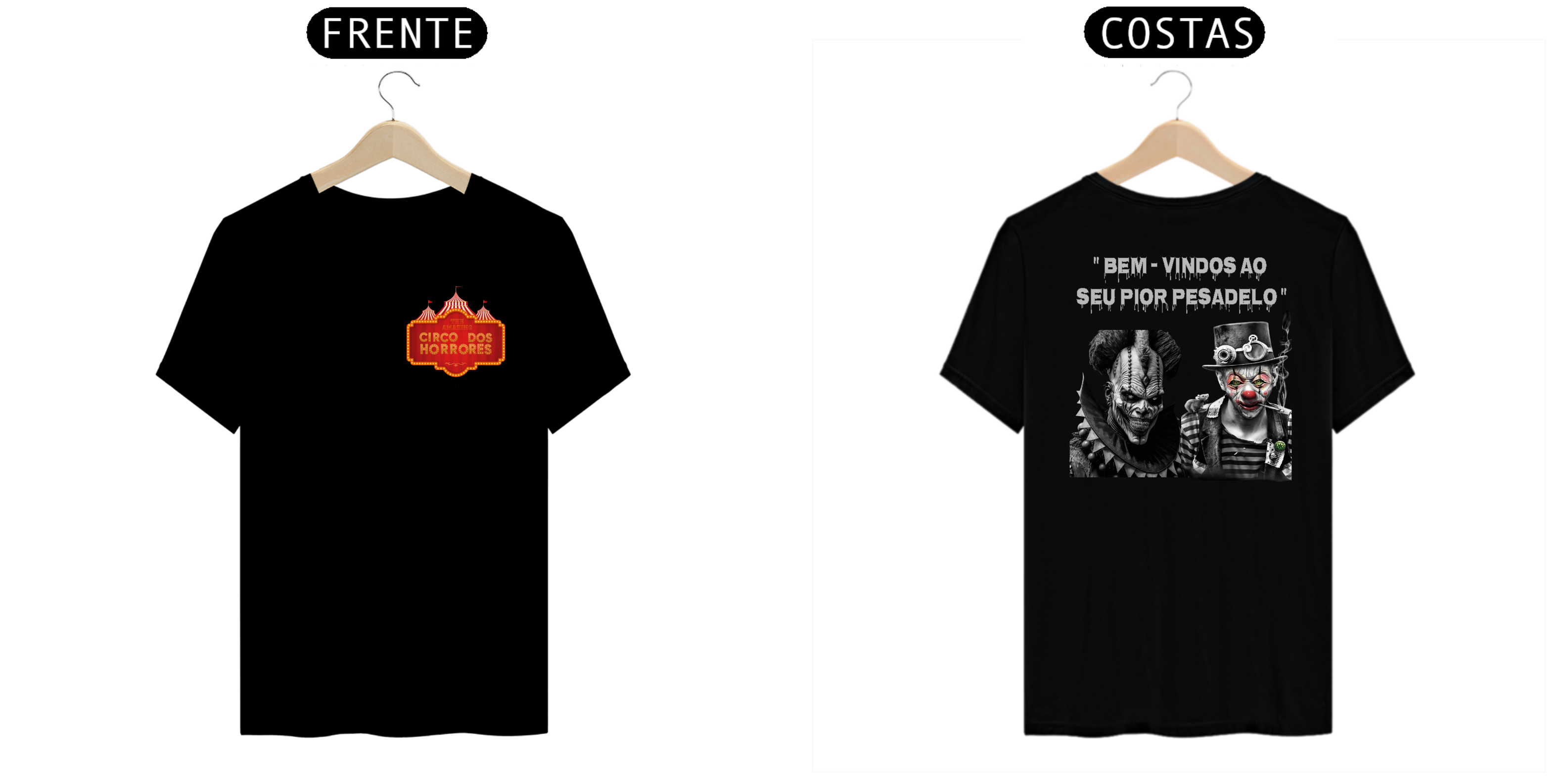 CAMISA MASCULINA O CIRCO DOS HORRORES