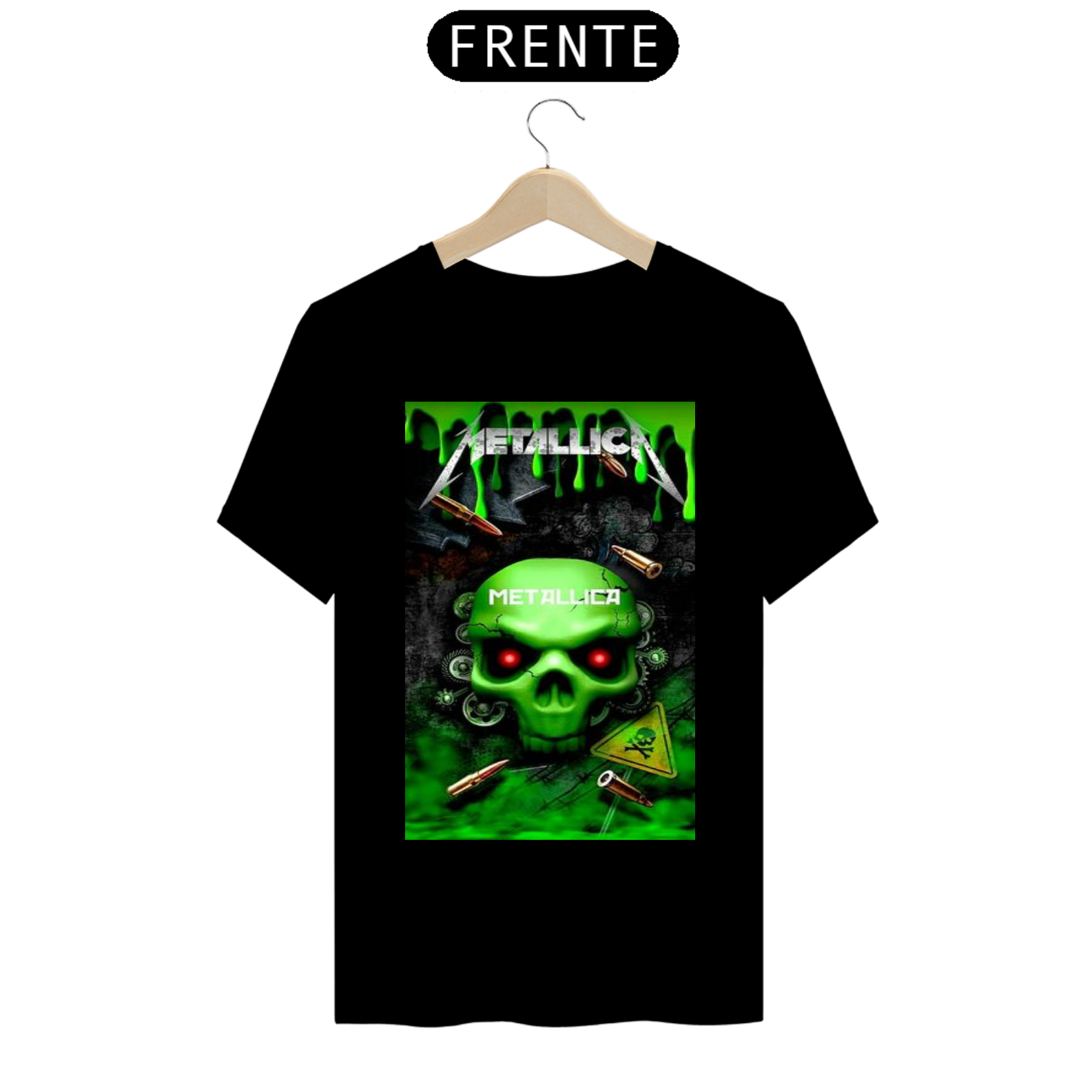CAMISA PERSONALIZADA CAVEIRA METALLICA 
