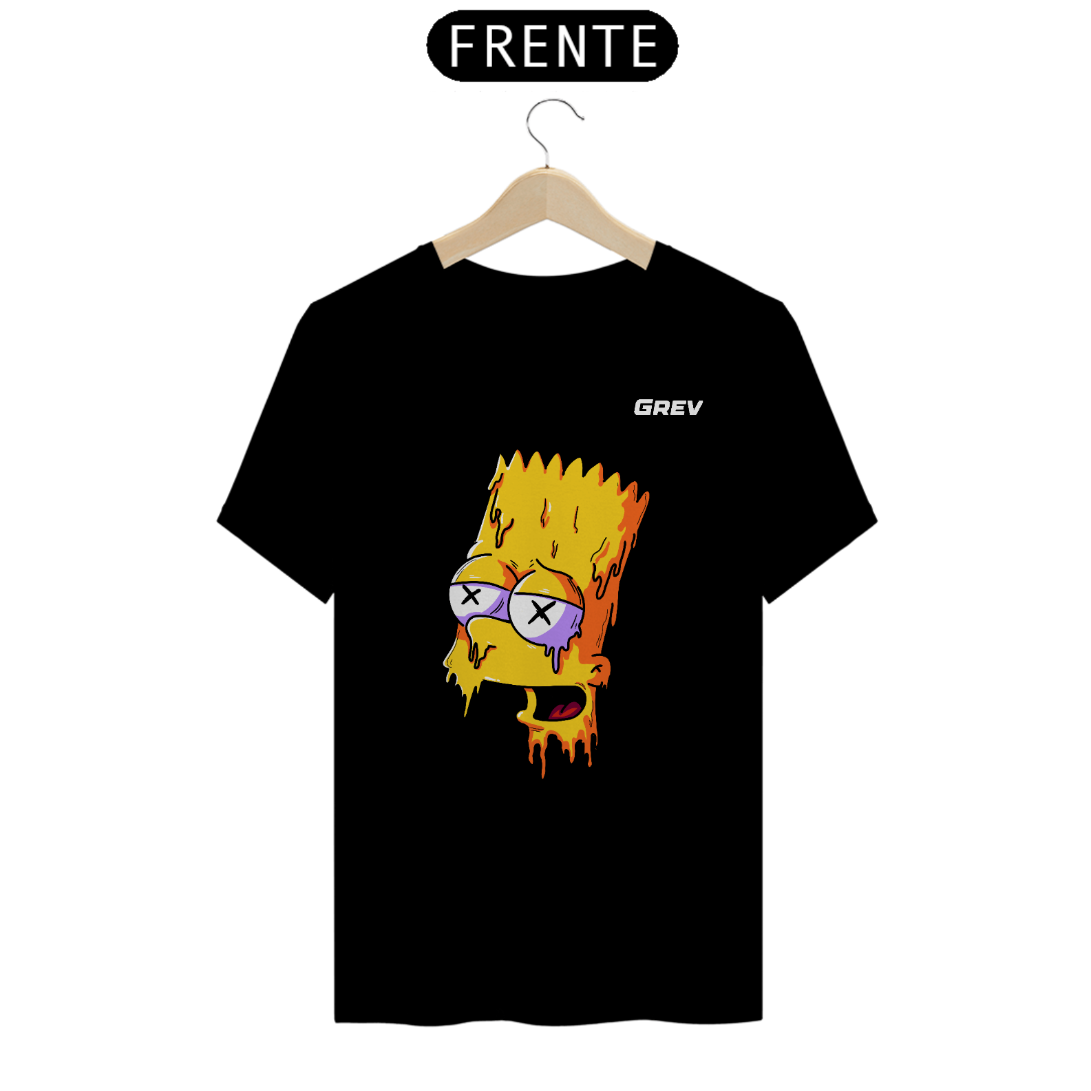 Nome do produto  Camisas , Camisetas do Bart Simpsons , masculina unissex Grev , entrega  rápida 
