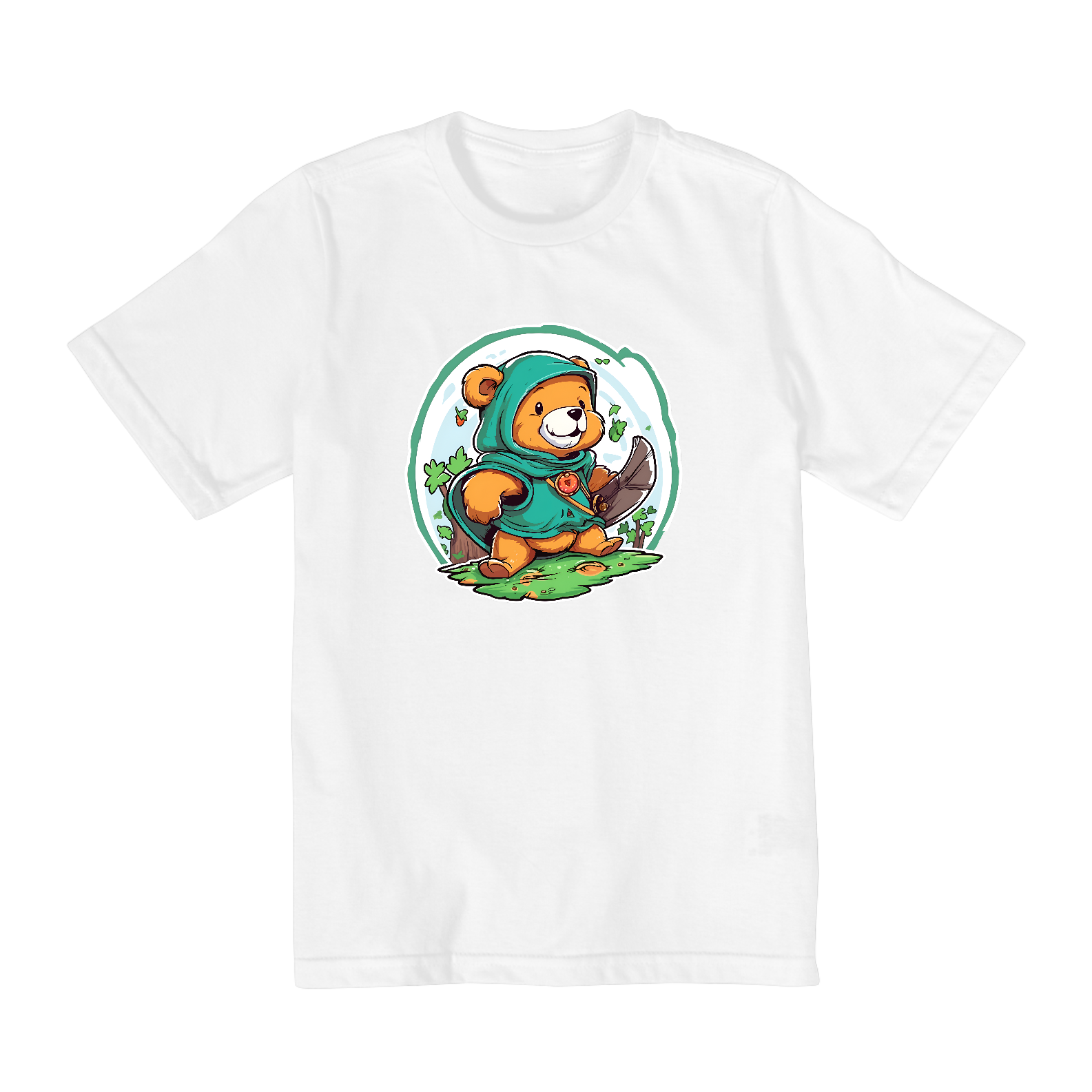 Camisa Infantil 10-14 anos Bear Hood