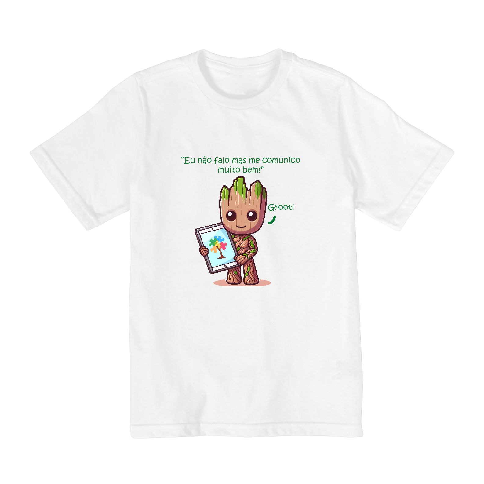 Camisa Infantil Groot Comunicação Alternativa