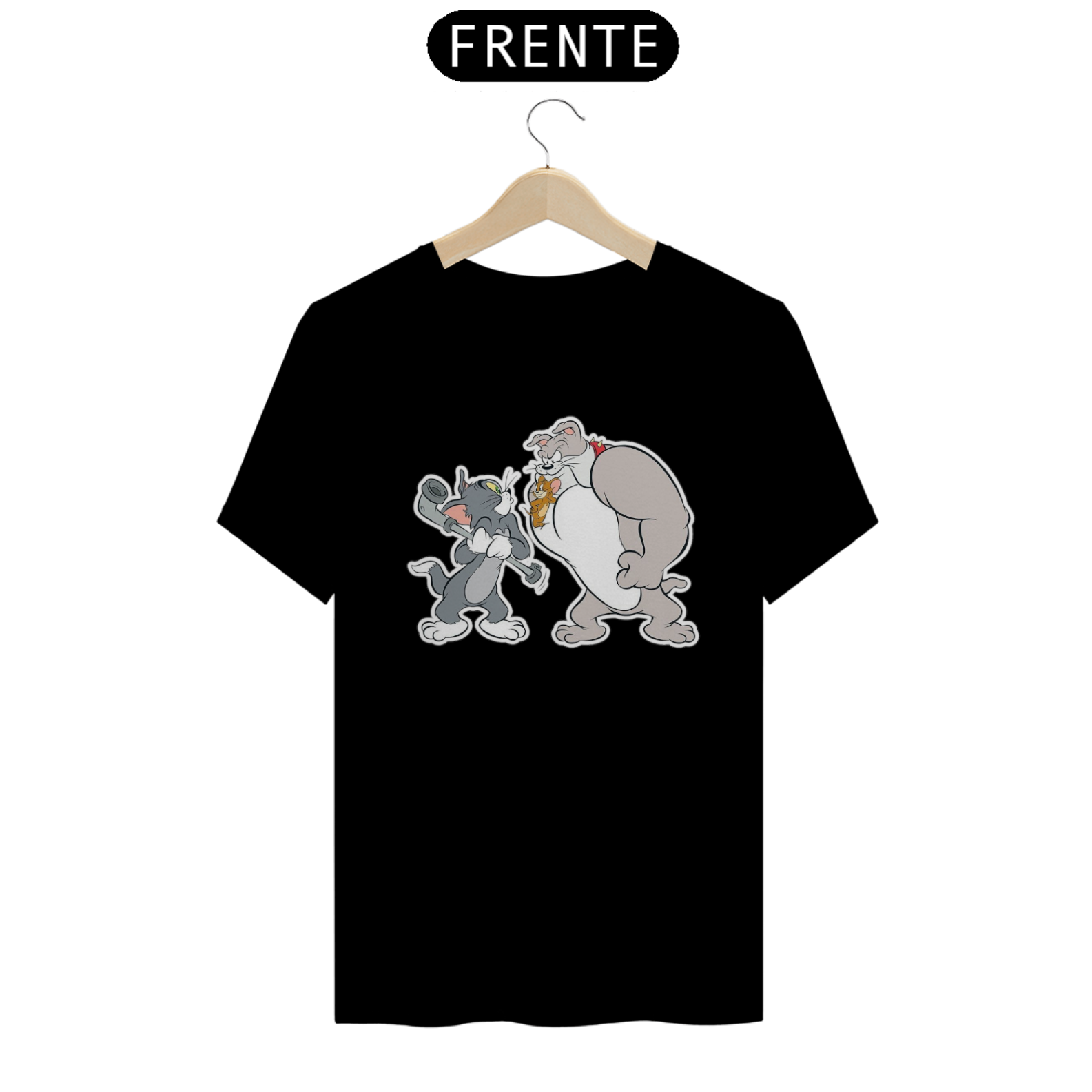 CAMISETA TOM JERRY E SPYKE 