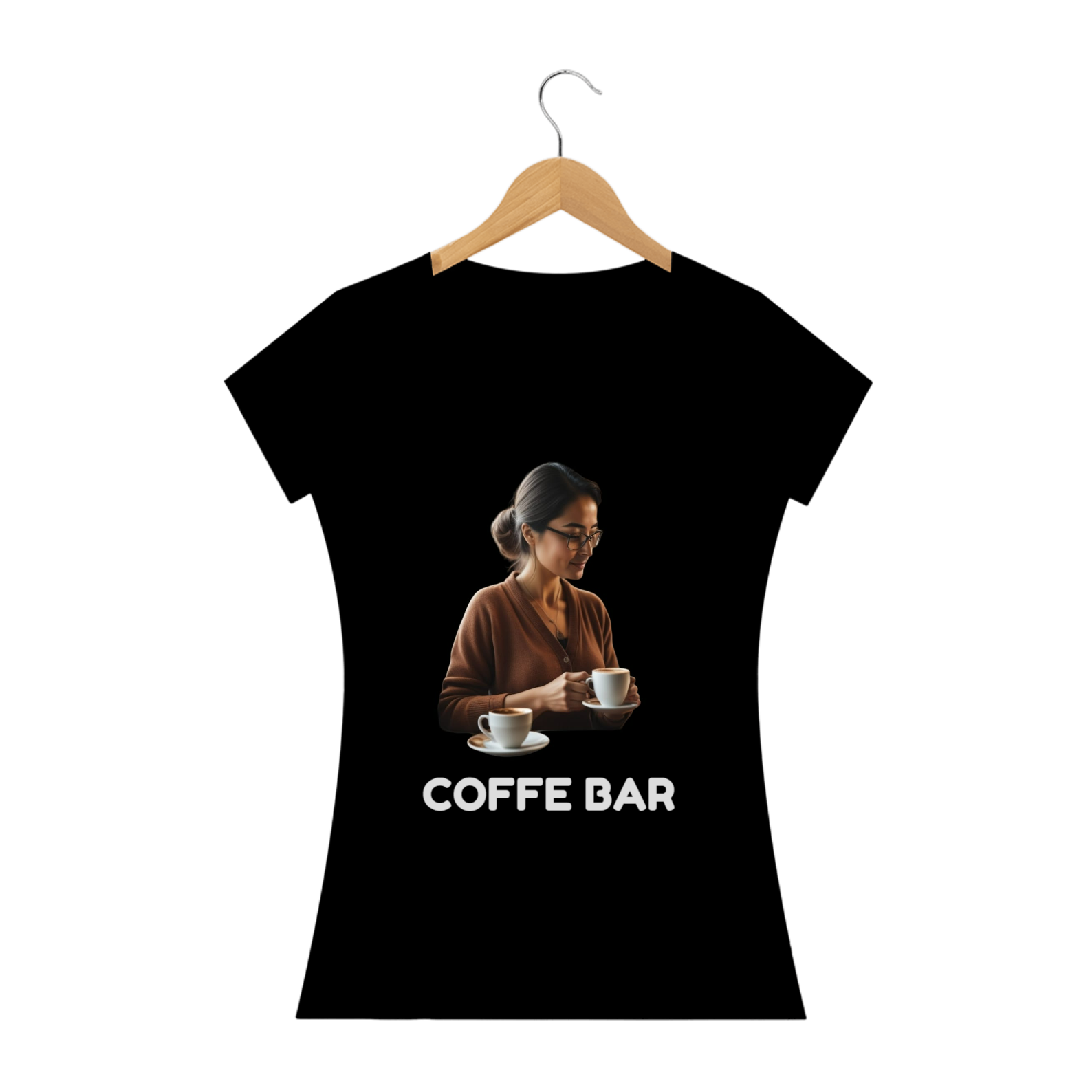 Nome do produto  ART DIGITAL COFFE BAR BLUSA FEMENINA