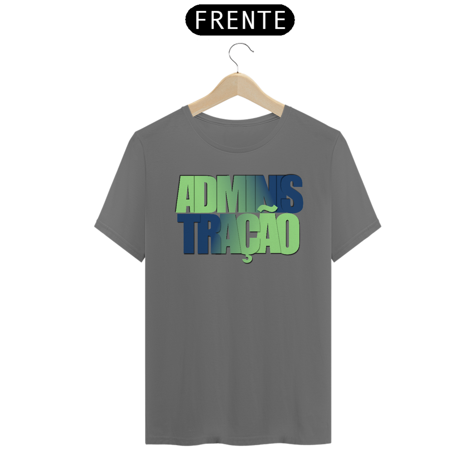 Camiseta [administração] {cores pastéis} - frente - degradê azul e verde