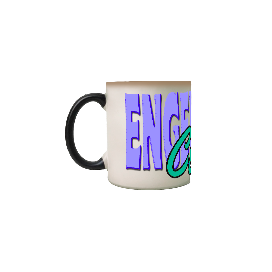 Caneca mágica [engenharia civil] {branca} - roxo e verde