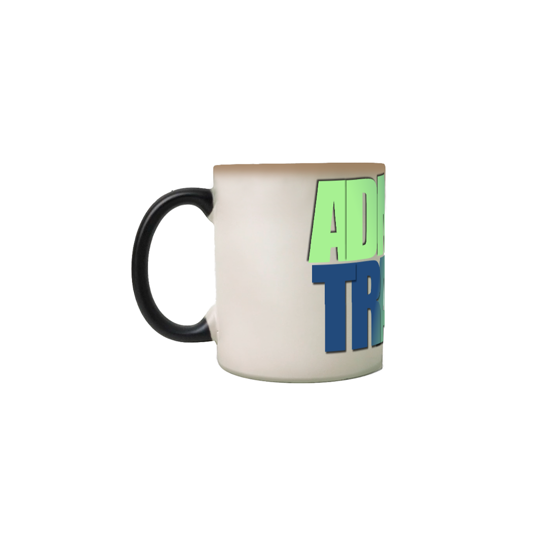 Caneca mágica [administração] {branca} - degradê azul e verde