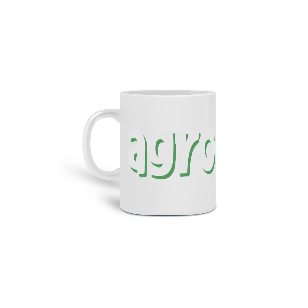 Caneca simples [agronomia] {branca} - letras em relevo