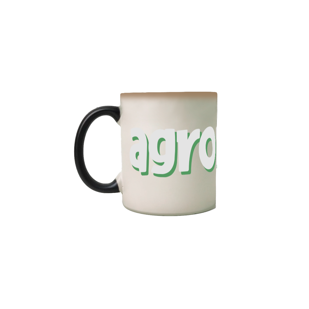 Caneca mágica [agronomia] {branca} - letras em relevo
