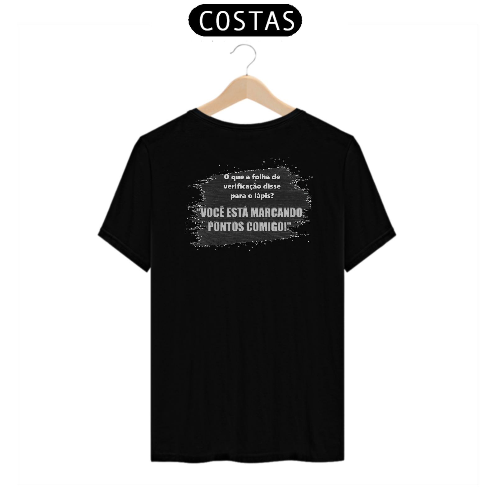 Camiseta [gestão da qualidade] {cores diversas} - frente - folha de verificação