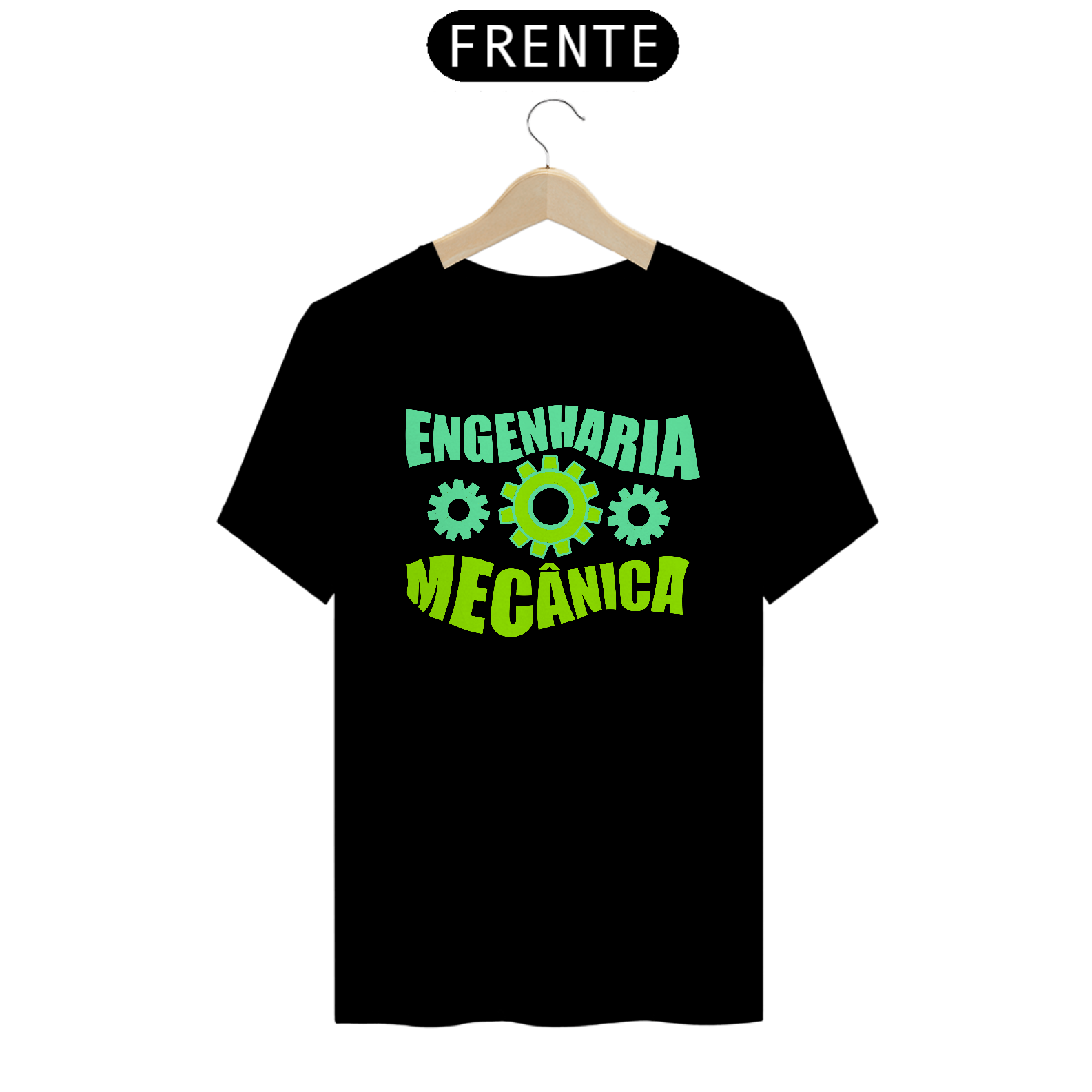 Camiseta [engenharia mecânica] {cores diversas} - frente - engrenagem