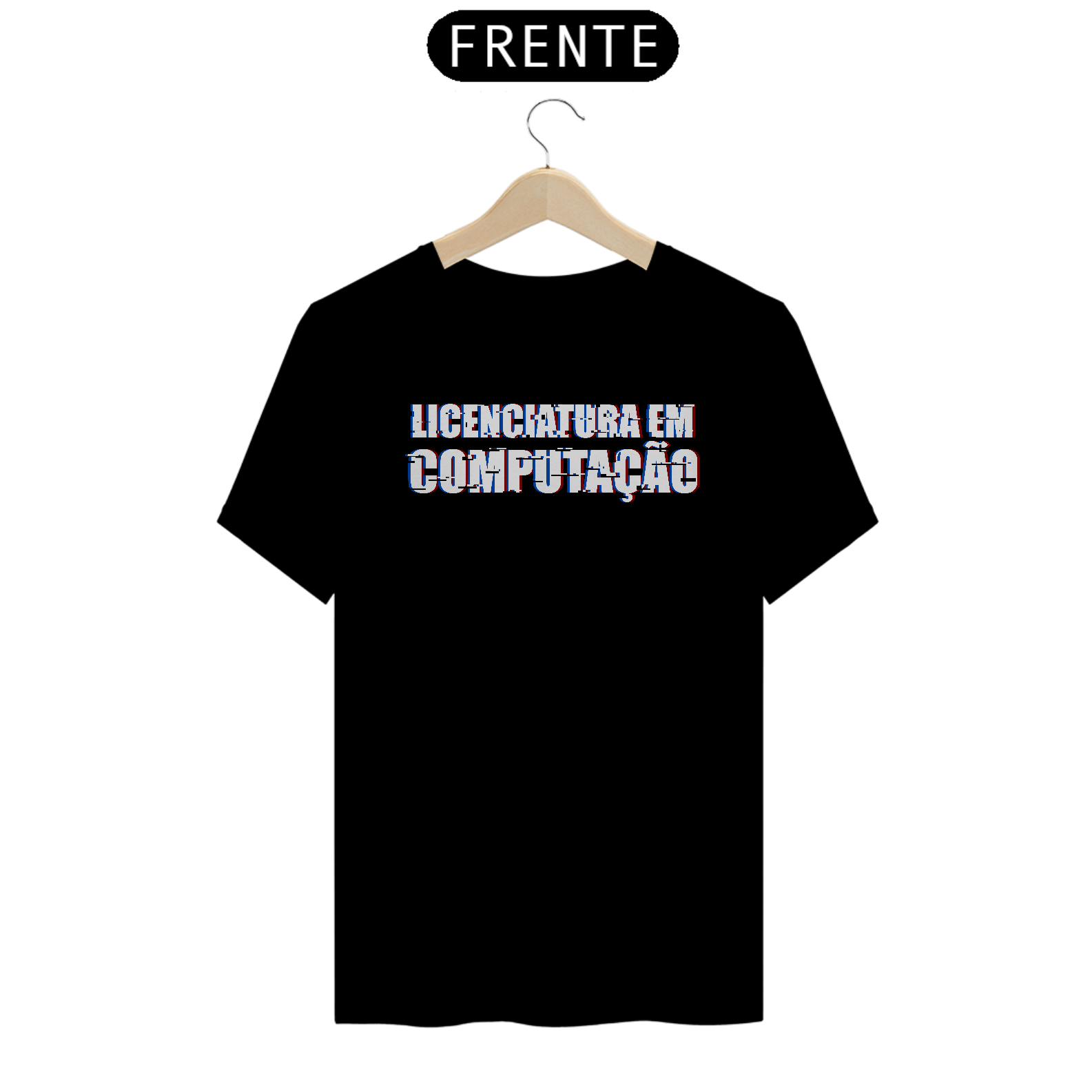 Camiseta [licenciatura em computação - UTFPR] {preta} - frente e verso - letras bug