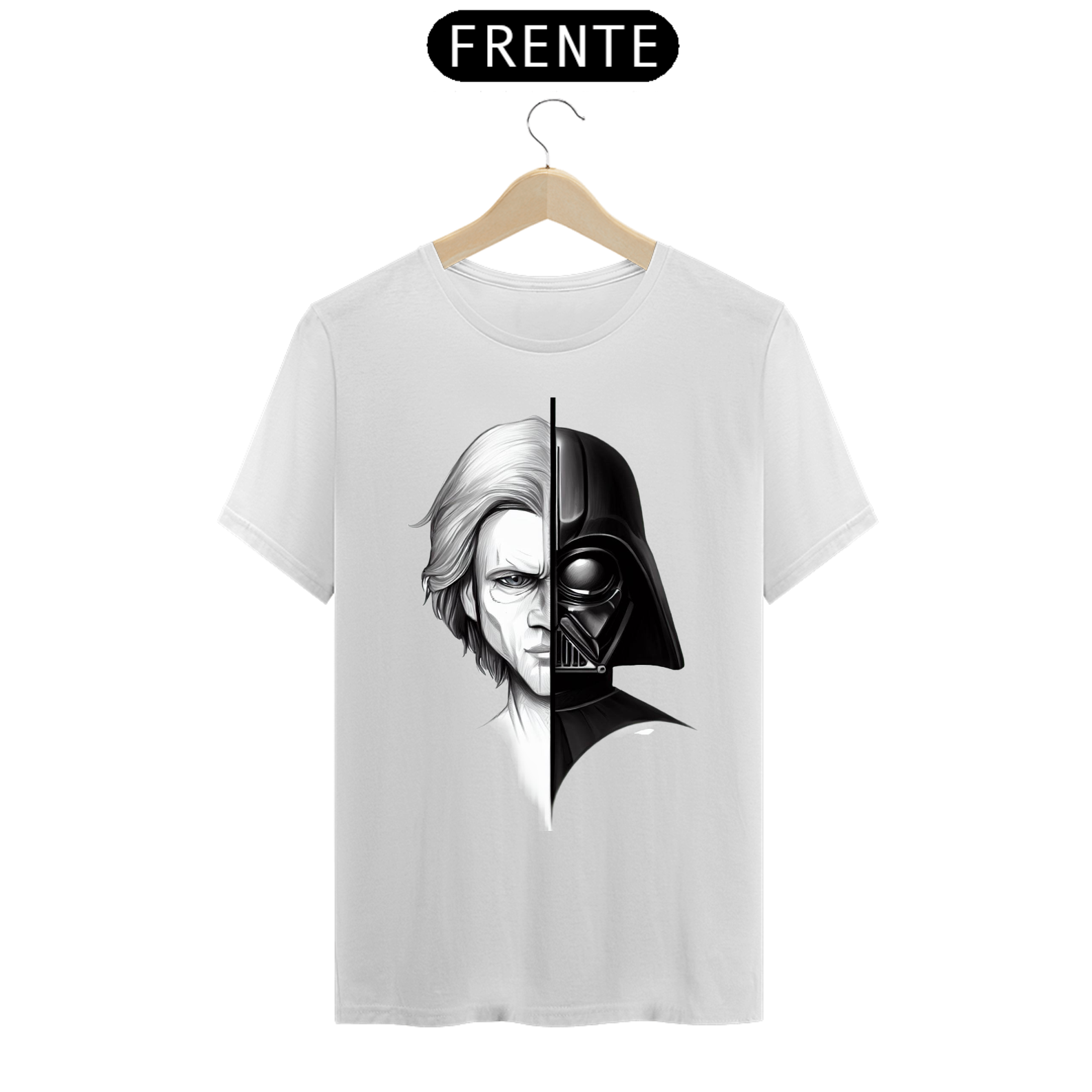 Nome do produto  T-SHIRT CLASSIC - ANAKIN/DARTH VADER PRETO E BRANCO