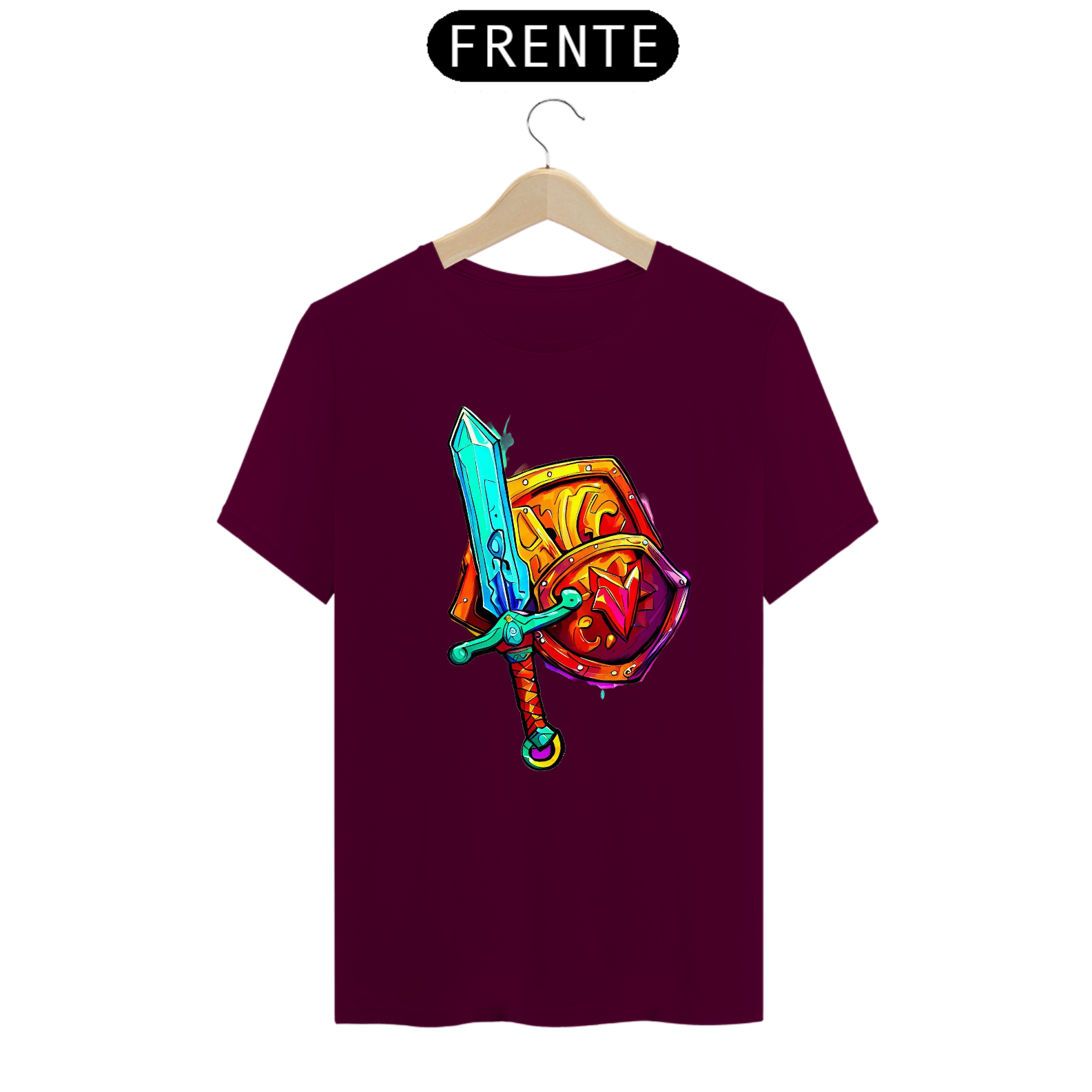 Nome do produto  T-SHIRT CLASSIC - ESPADA E ESCUDO