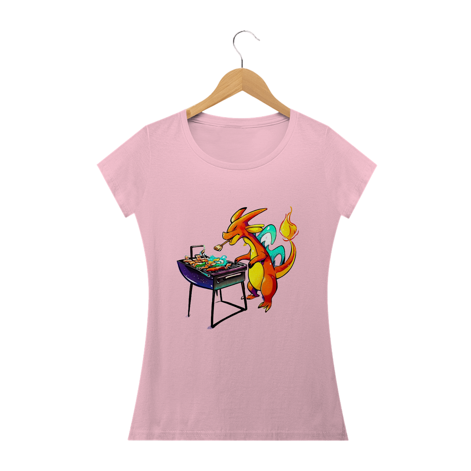 BABY LONG CLASSIC - CHARIZARD FAZENDO CHURRASCO