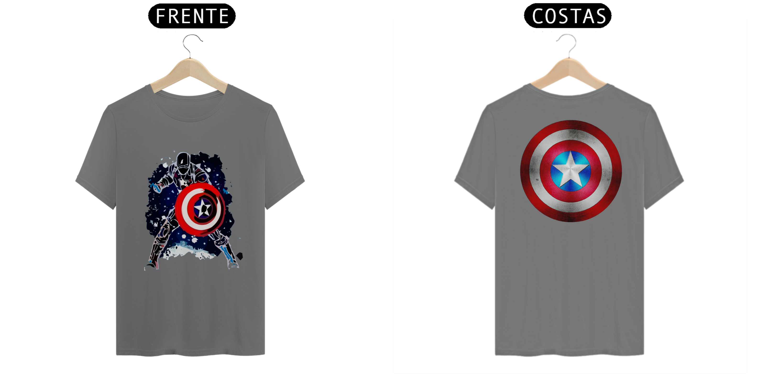 Nome do produto  camisa do capitao america frente e verso