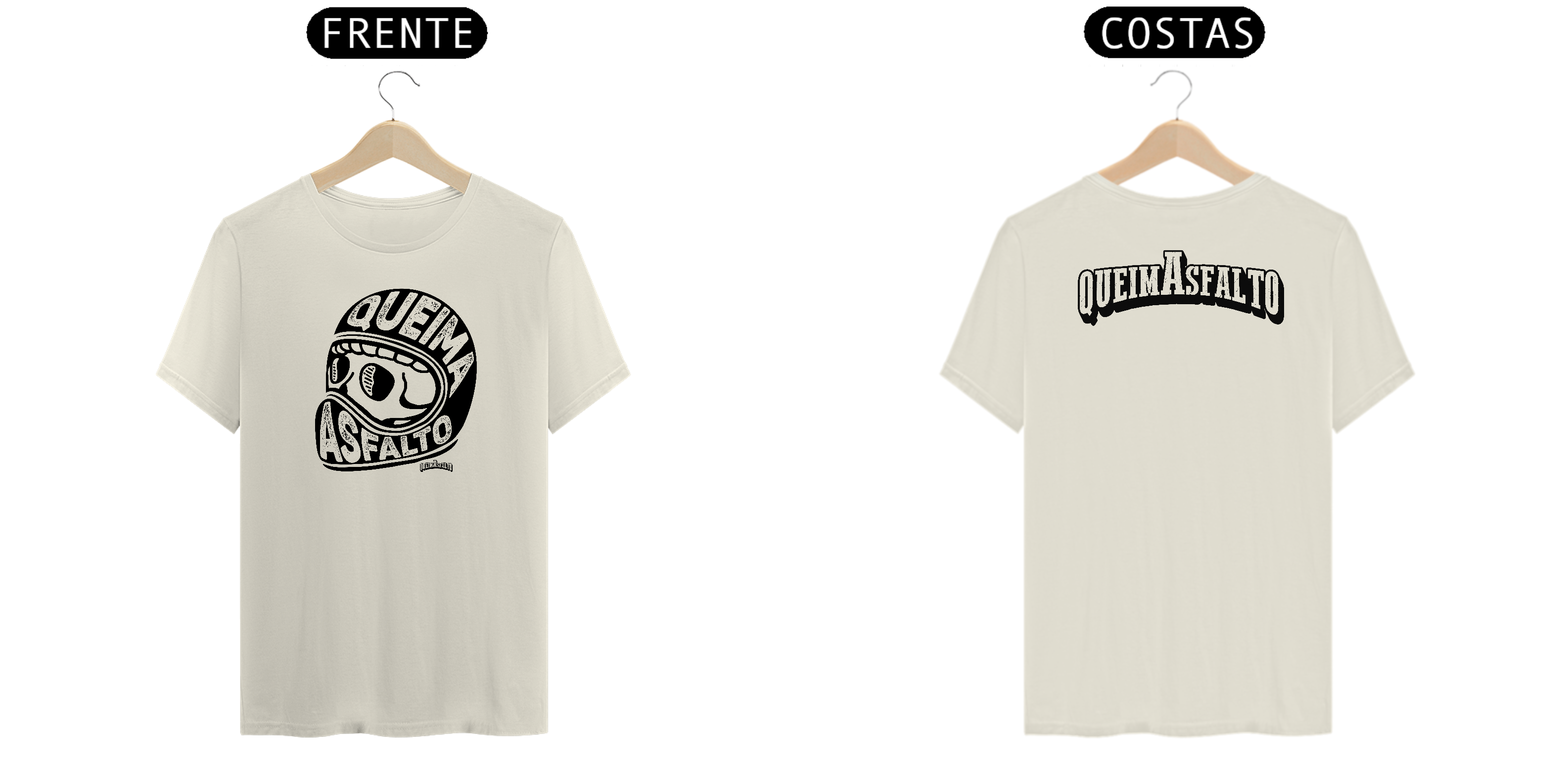 CAMISETA MASCULINA QA - CAPACETE QUEIMASFALTO - TSHIRT PIMA