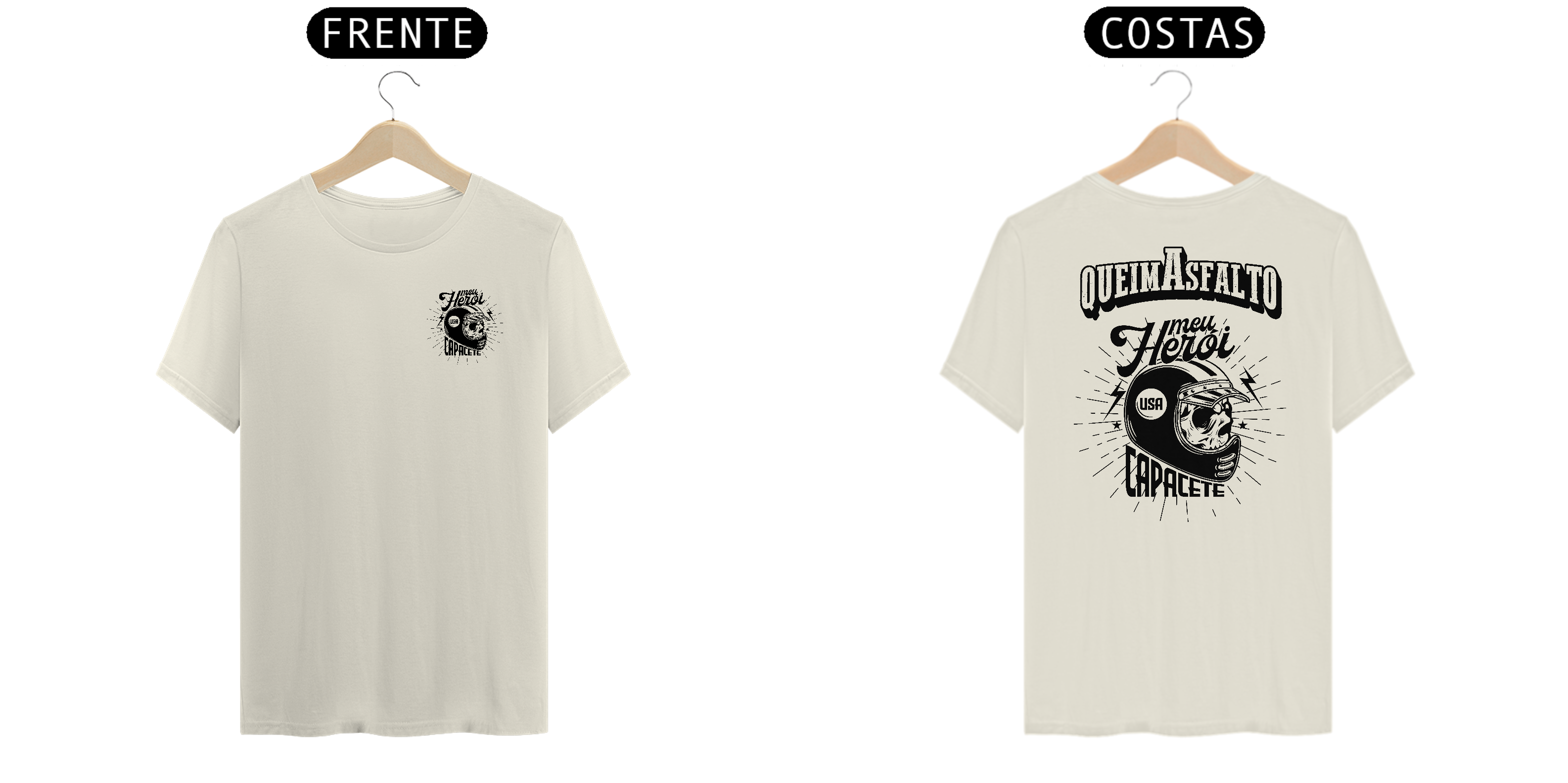 CAMISETA MASCULINA QA HERÓI - TSHIRT PIMA