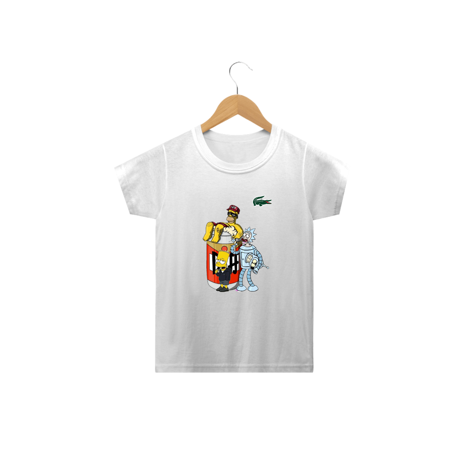 Blusa infantil Hormer, Bart e Rick 