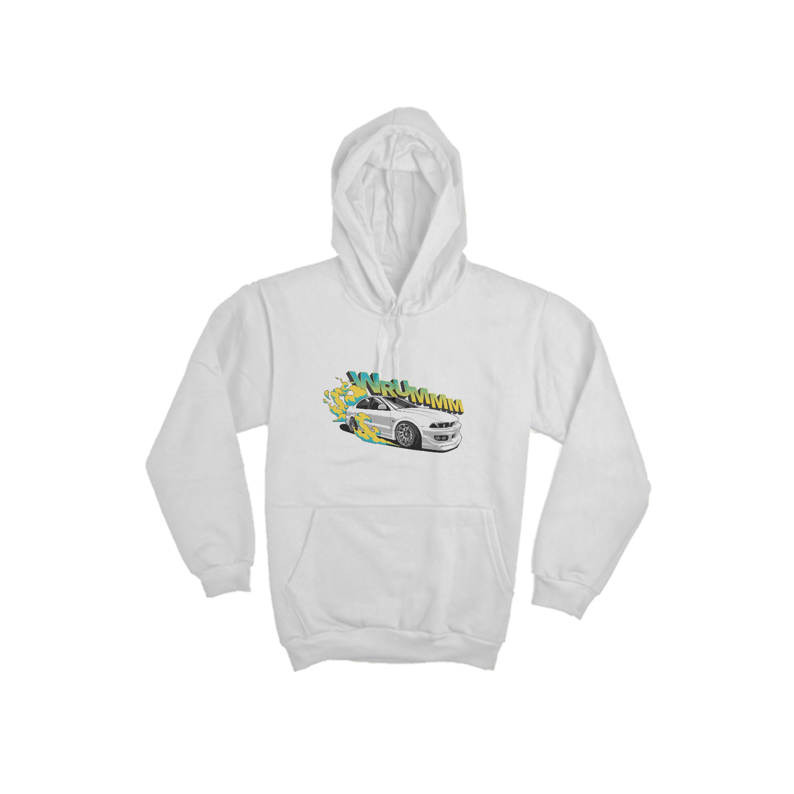 Nome do produto  Moletom estilo Canguru de Carro Branco