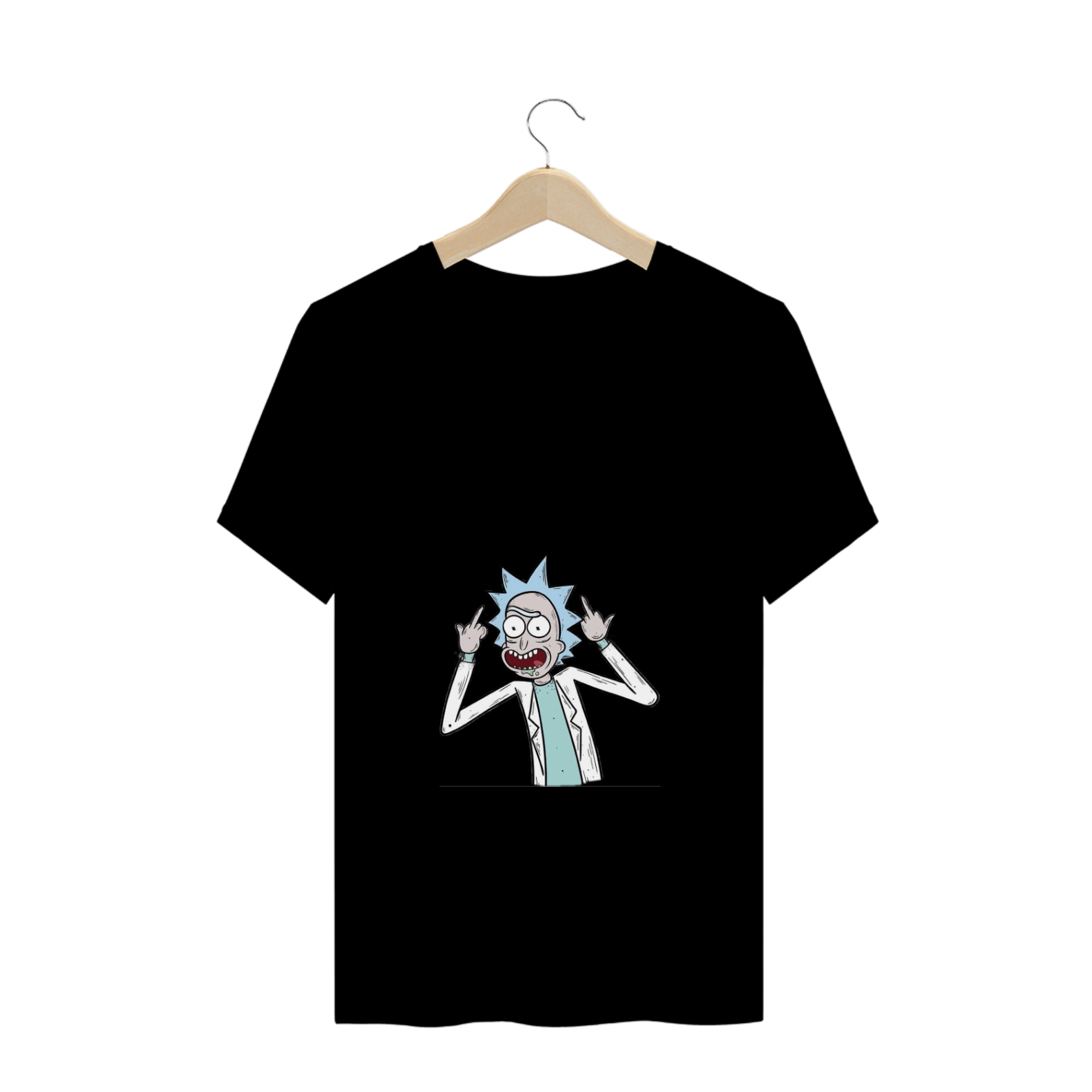 T-shirt plus size tema Rick and morty
