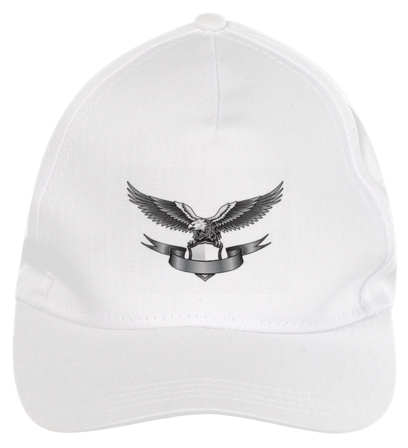 Nome do produto: BONÉ BRANCO ABA CURVADA AGUIA