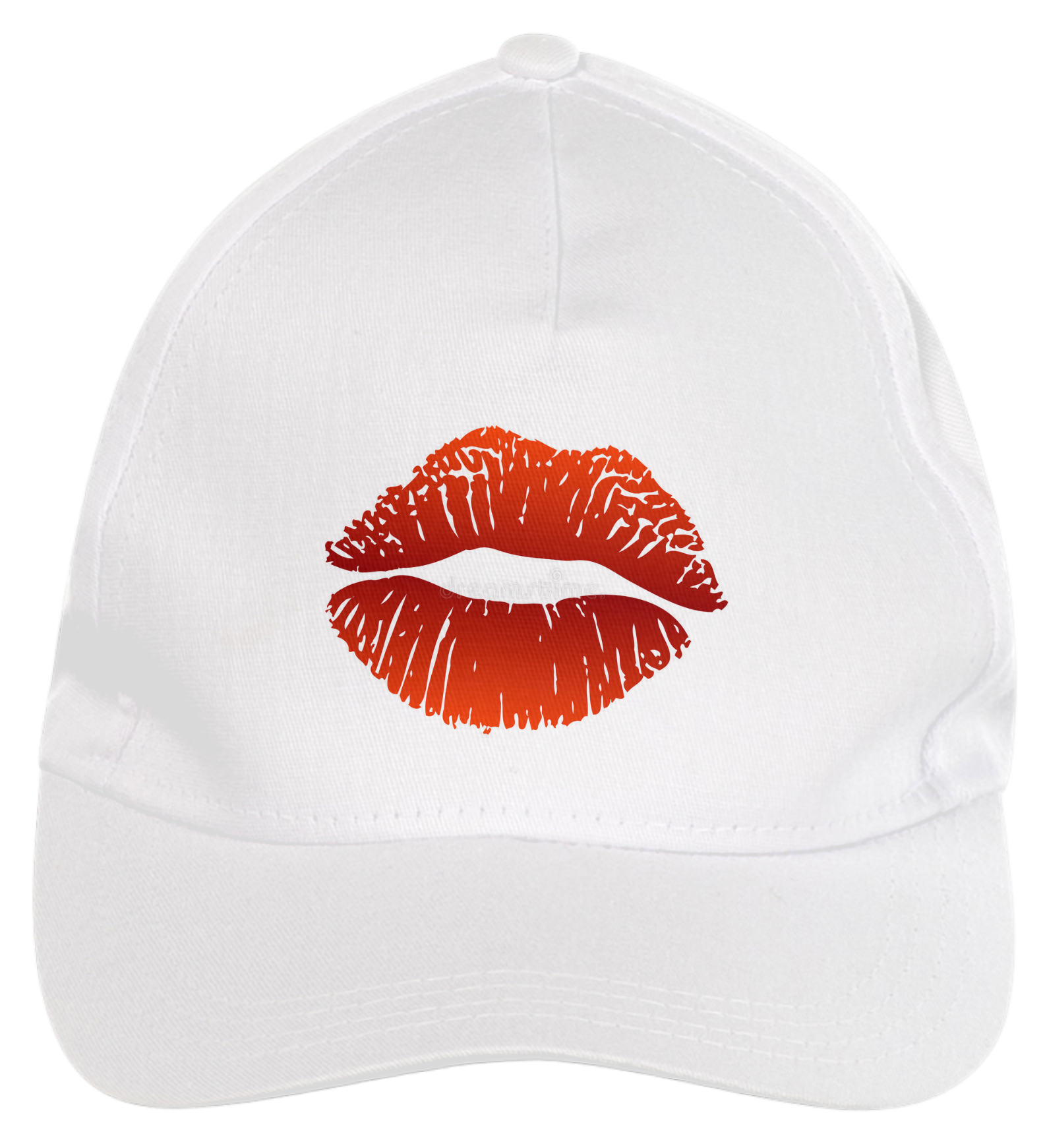 boné branco aba curvada beijo