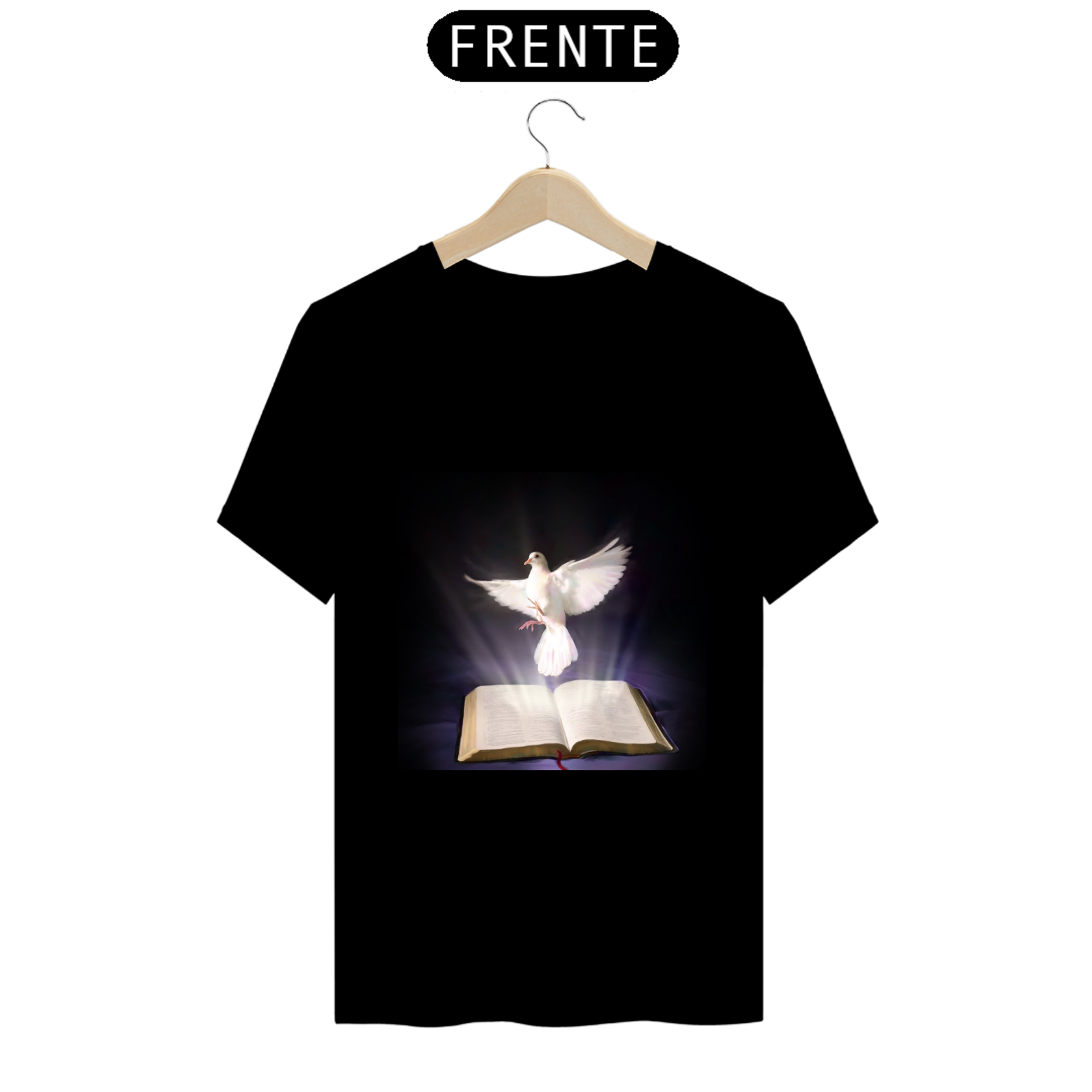 Nome do produto: camisetas pretas pomba da paz